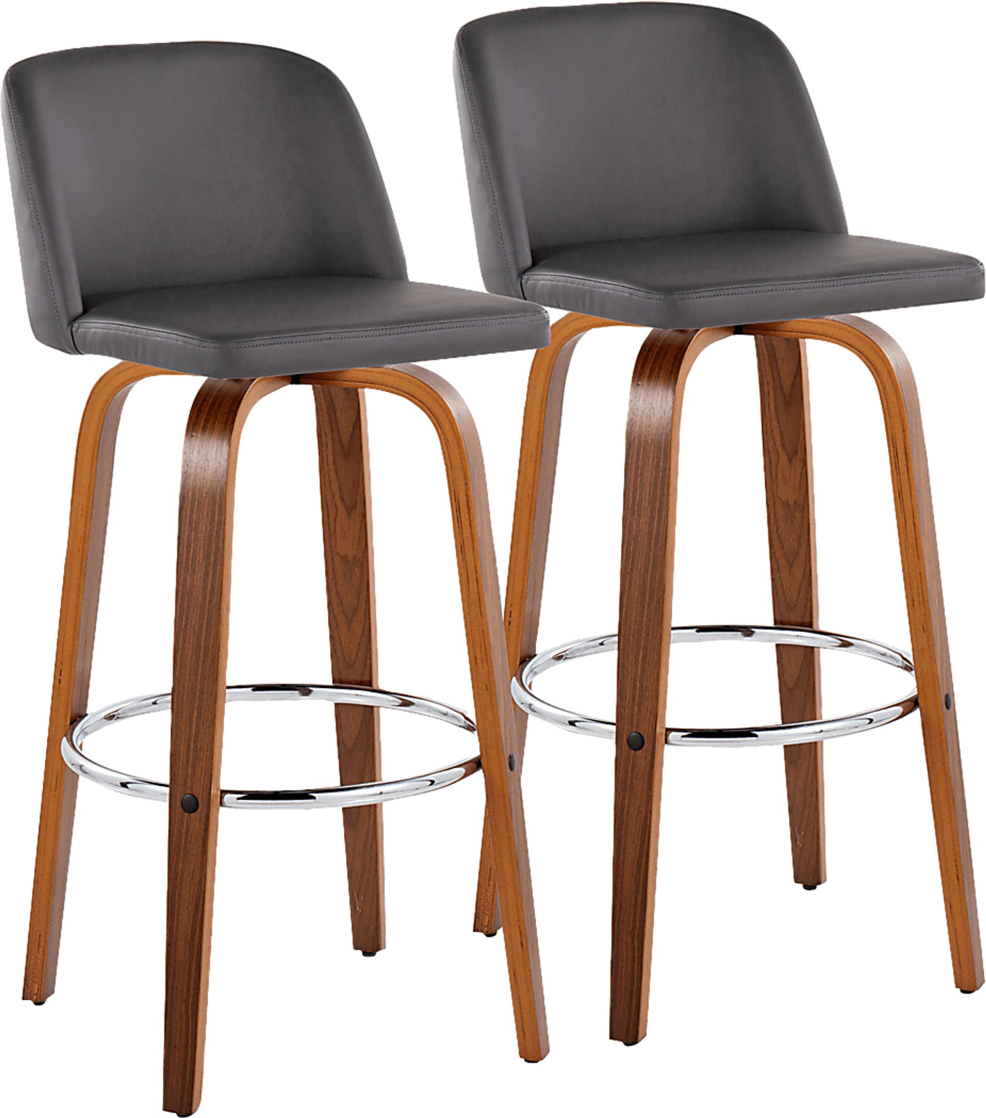 Wymering X Gray Swivel Barstool, Set of 2 - Image 1