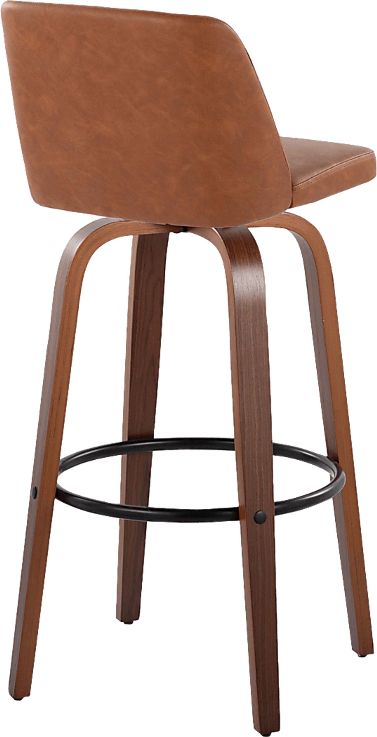 Wymering XI White Washed Camel Brown Polyester Fabric Swivel Barstool ...