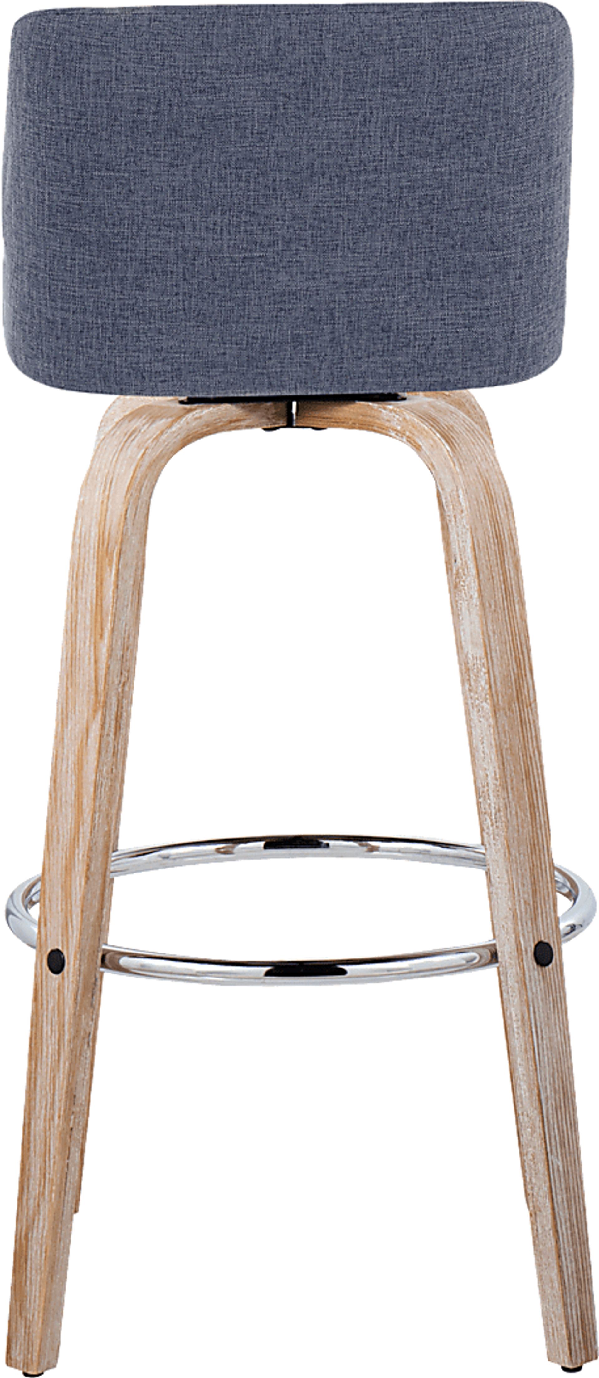 Wymering XII Blue Swivel Barstool, Set of 2 - Image 8