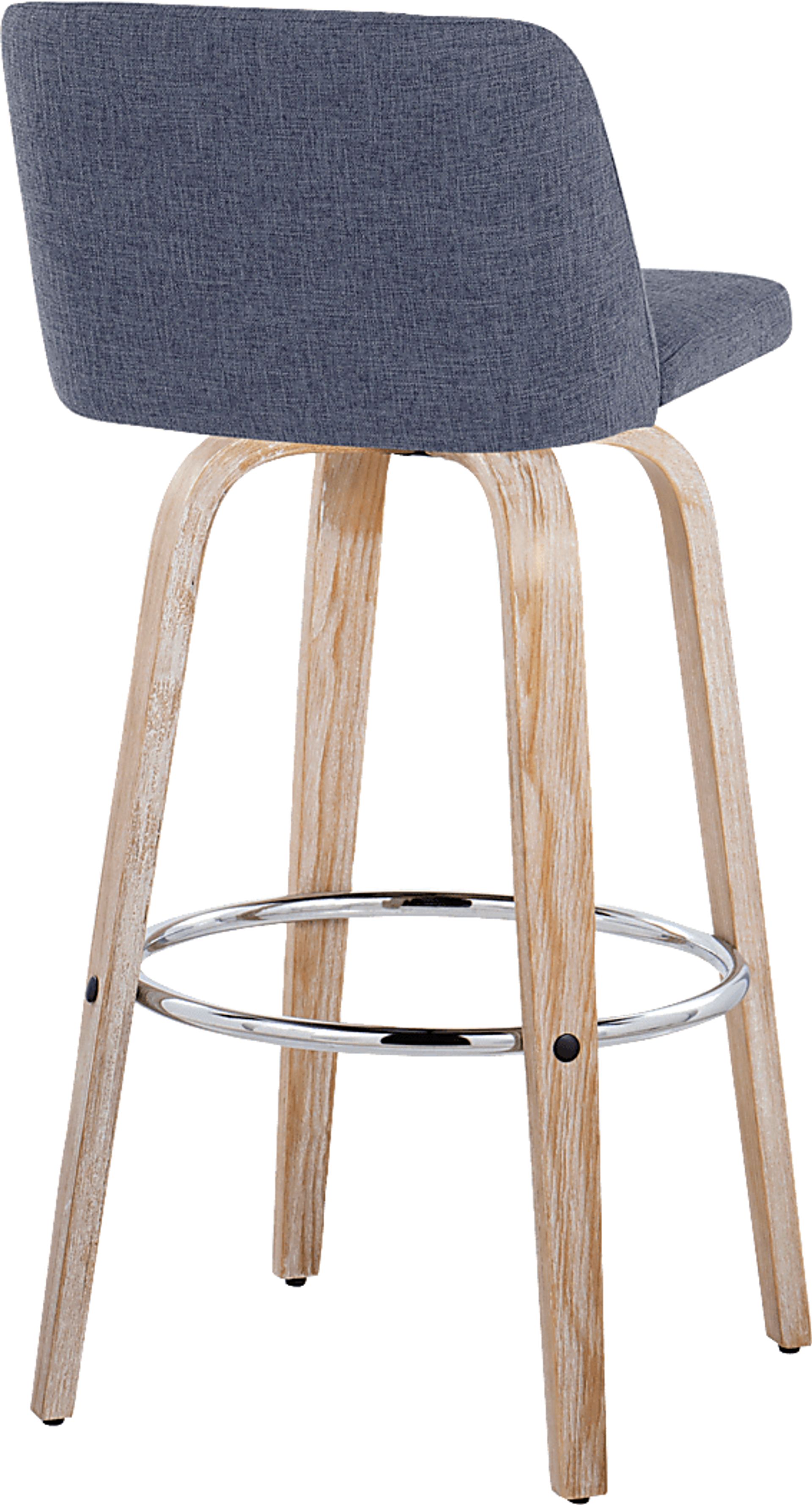 Wymering XII Blue Swivel Barstool, Set of 2 - Image 10