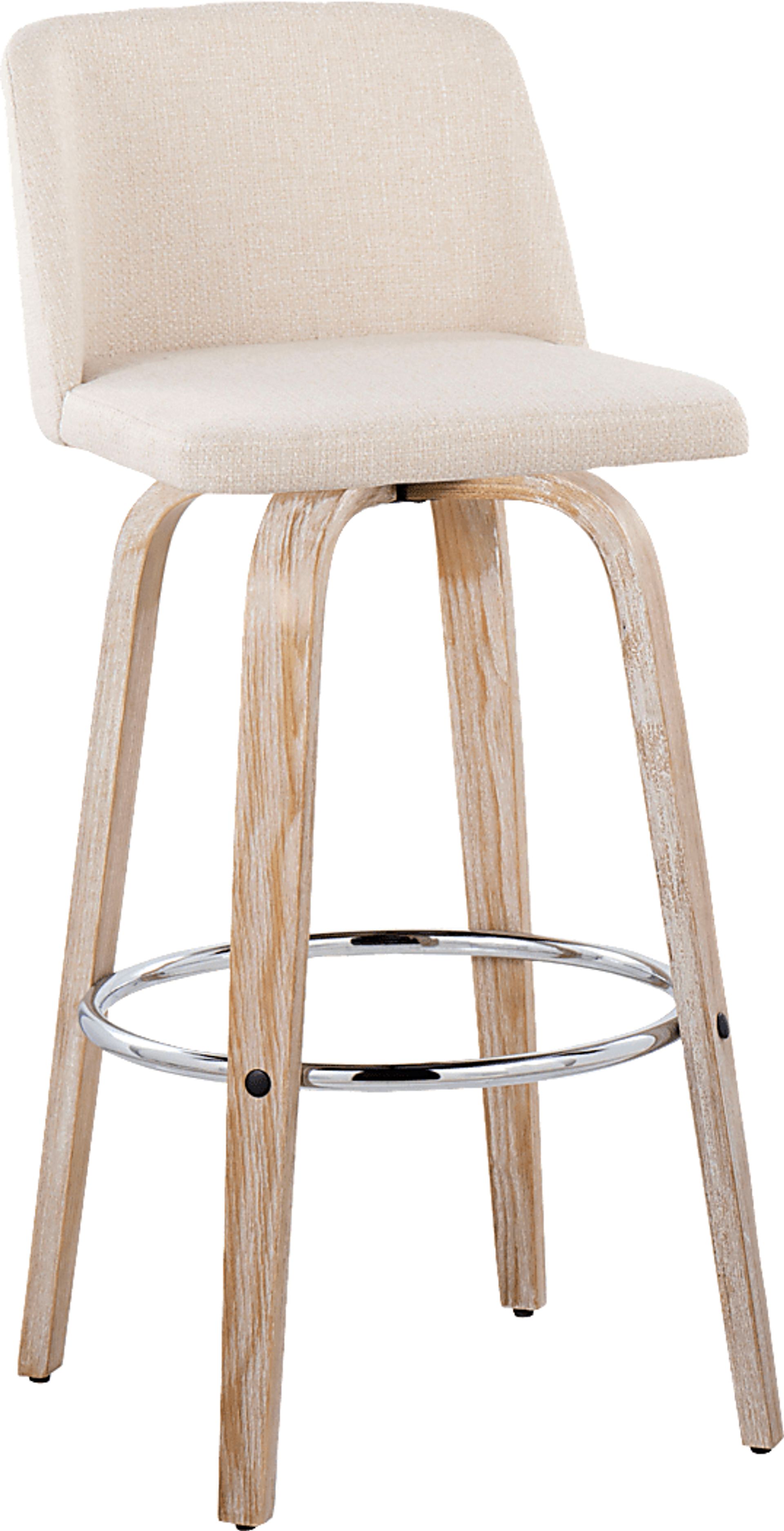 Wymering XII Cream Swivel Barstool, Set of 2 - Image 6
