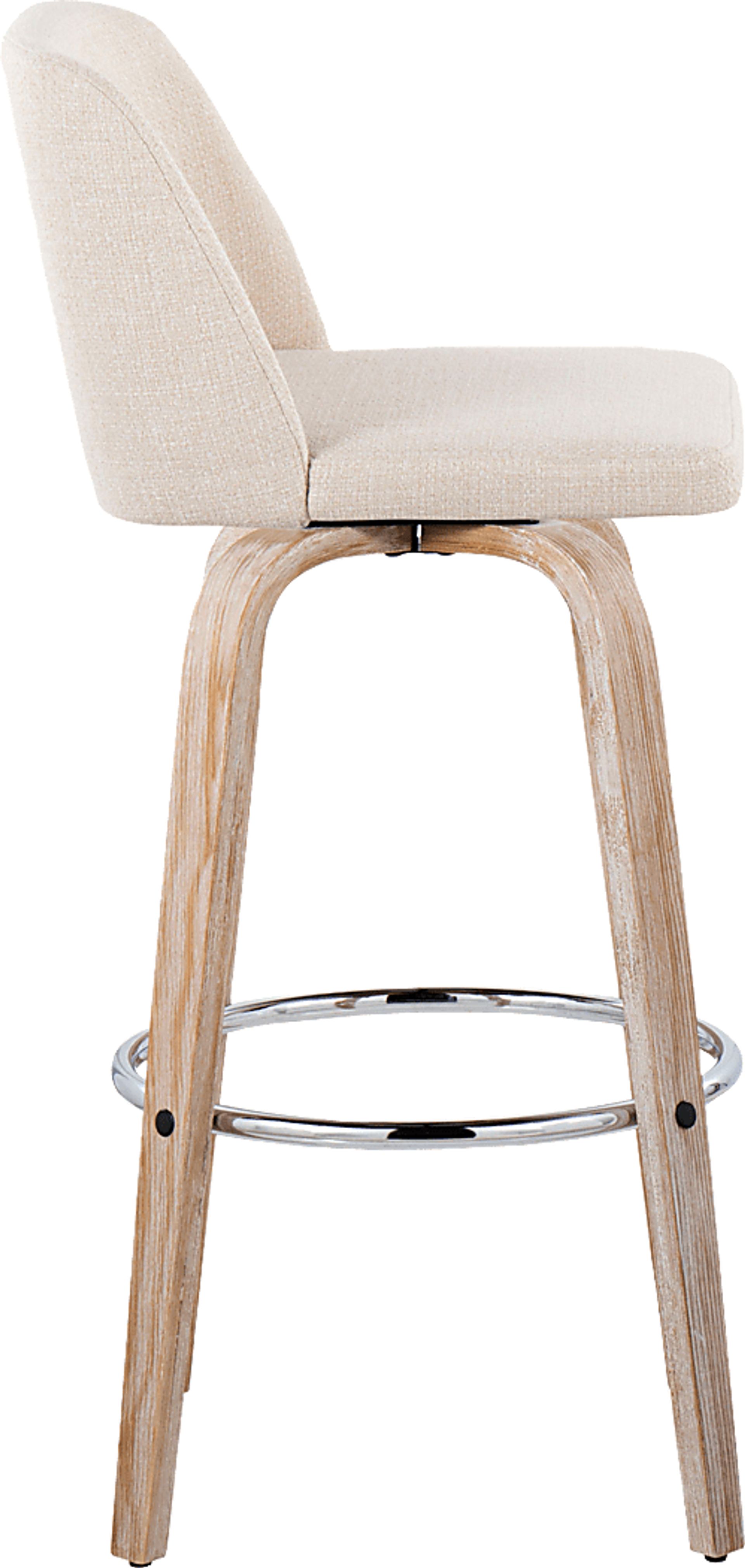 Wymering XII Cream Swivel Barstool, Set of 2 - Image 7