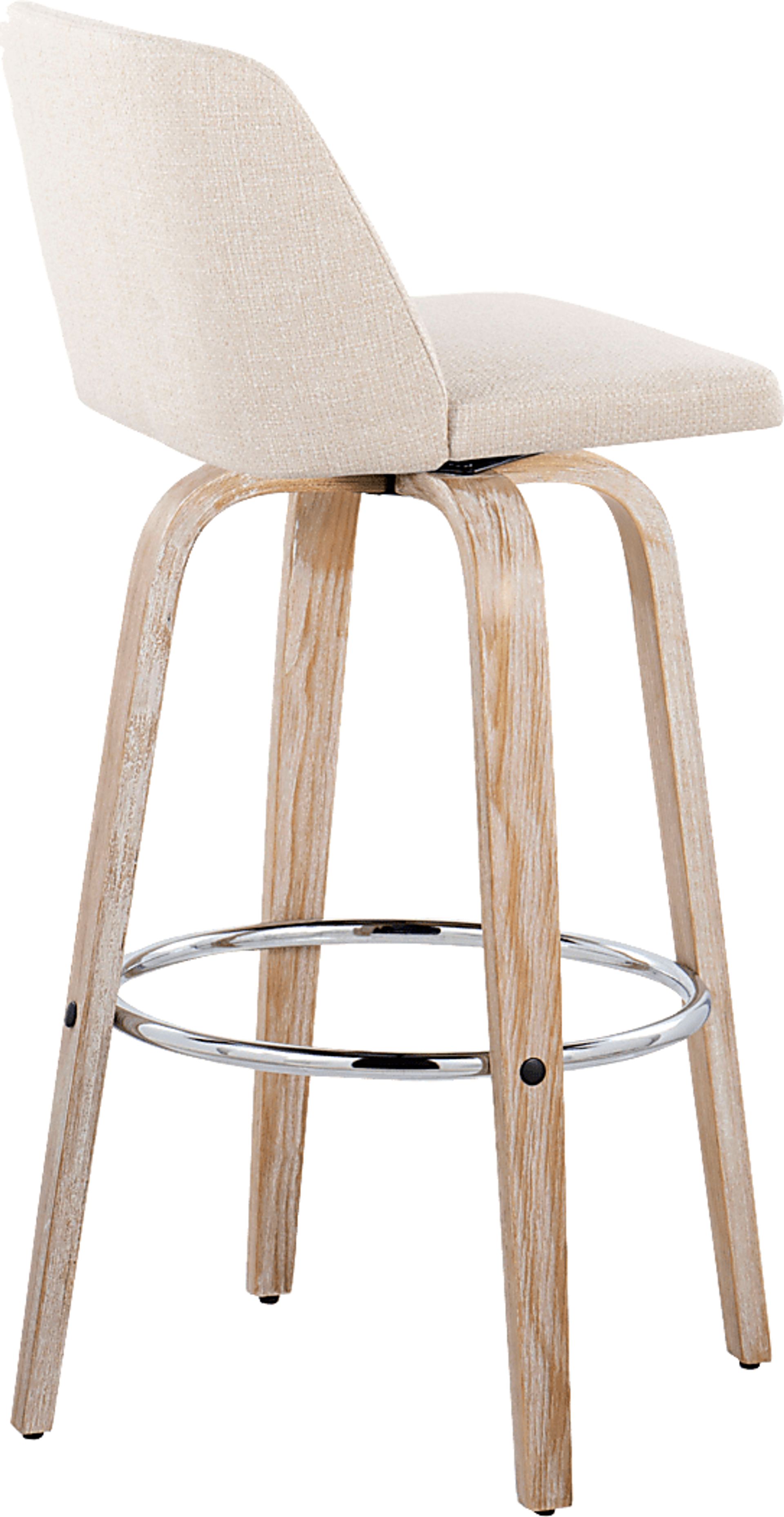 Wymering XII Cream Swivel Barstool, Set of 2 - Image 8