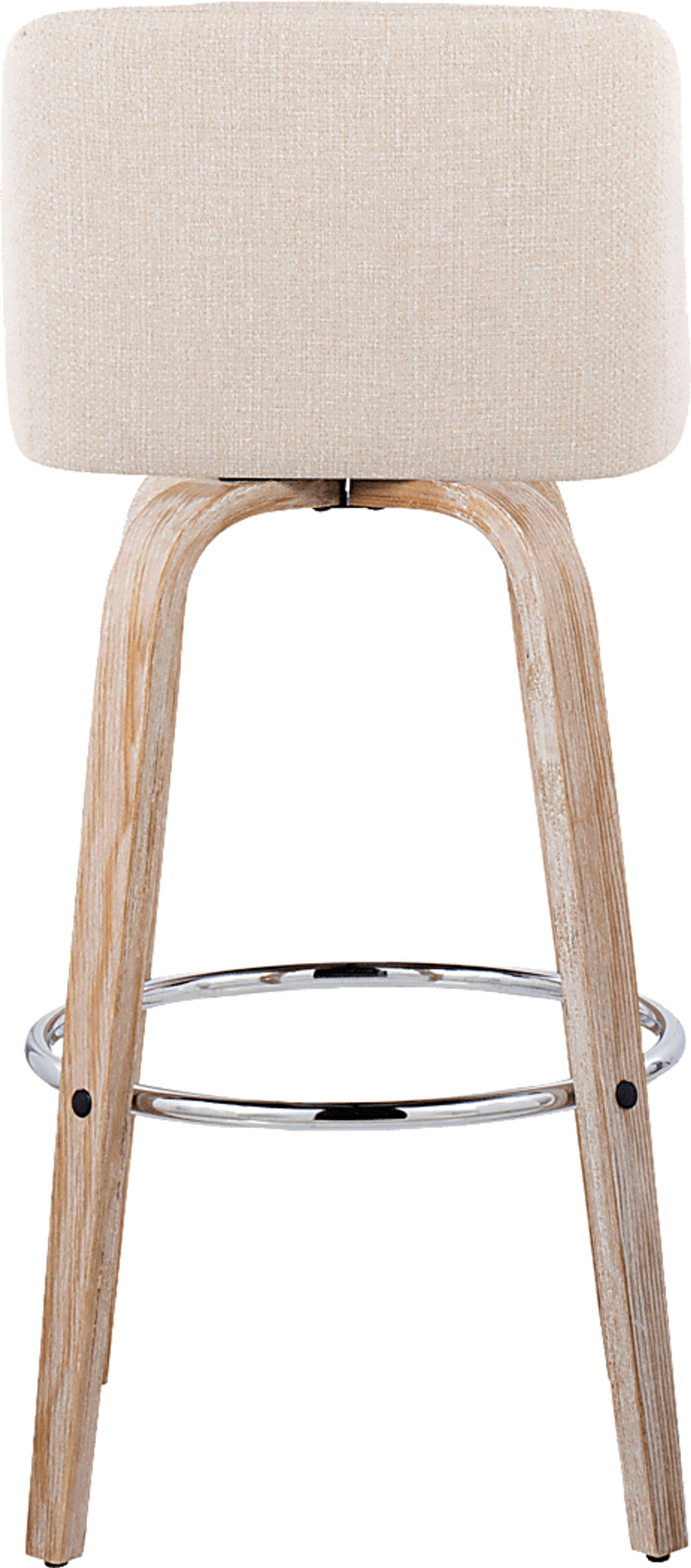 Wymering XII Cream Swivel Barstool, Set of 2 - Image 9