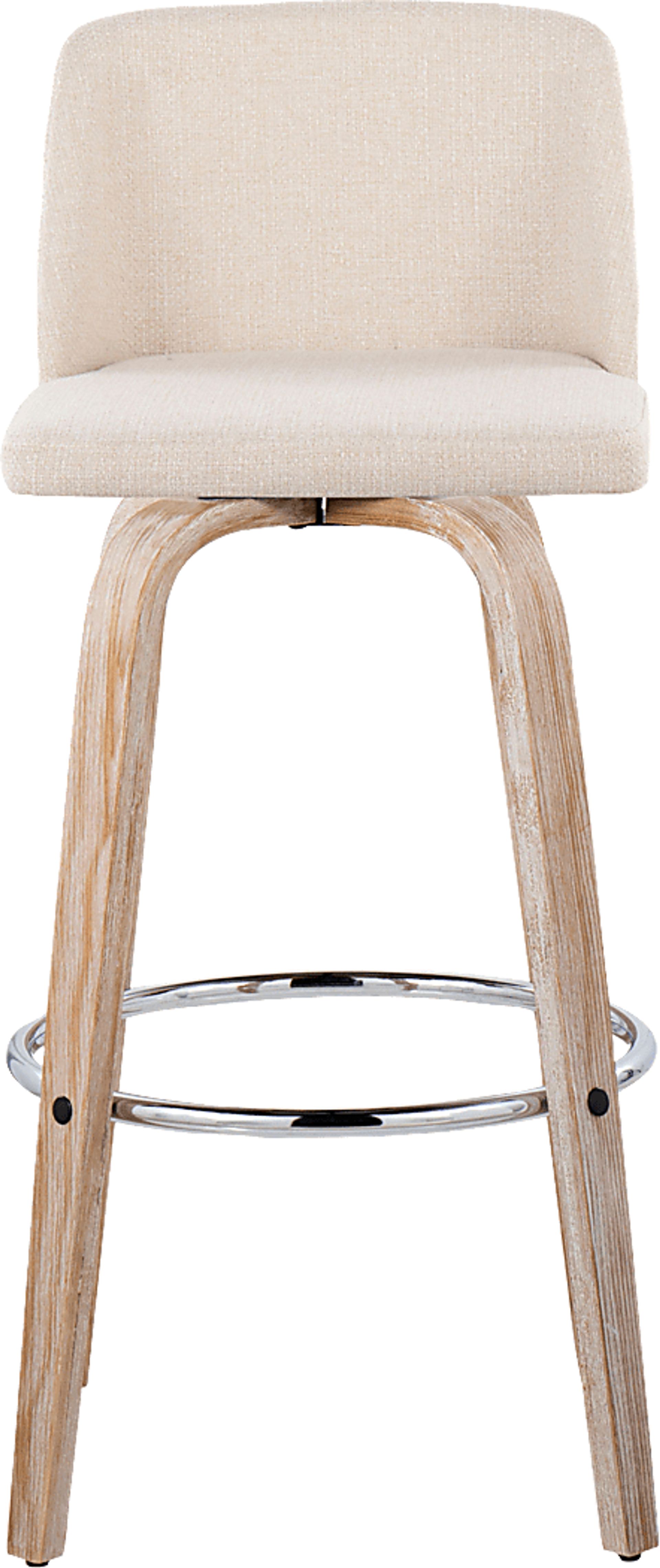 Wymering XII Cream Swivel Barstool, Set of 2 - Image 10