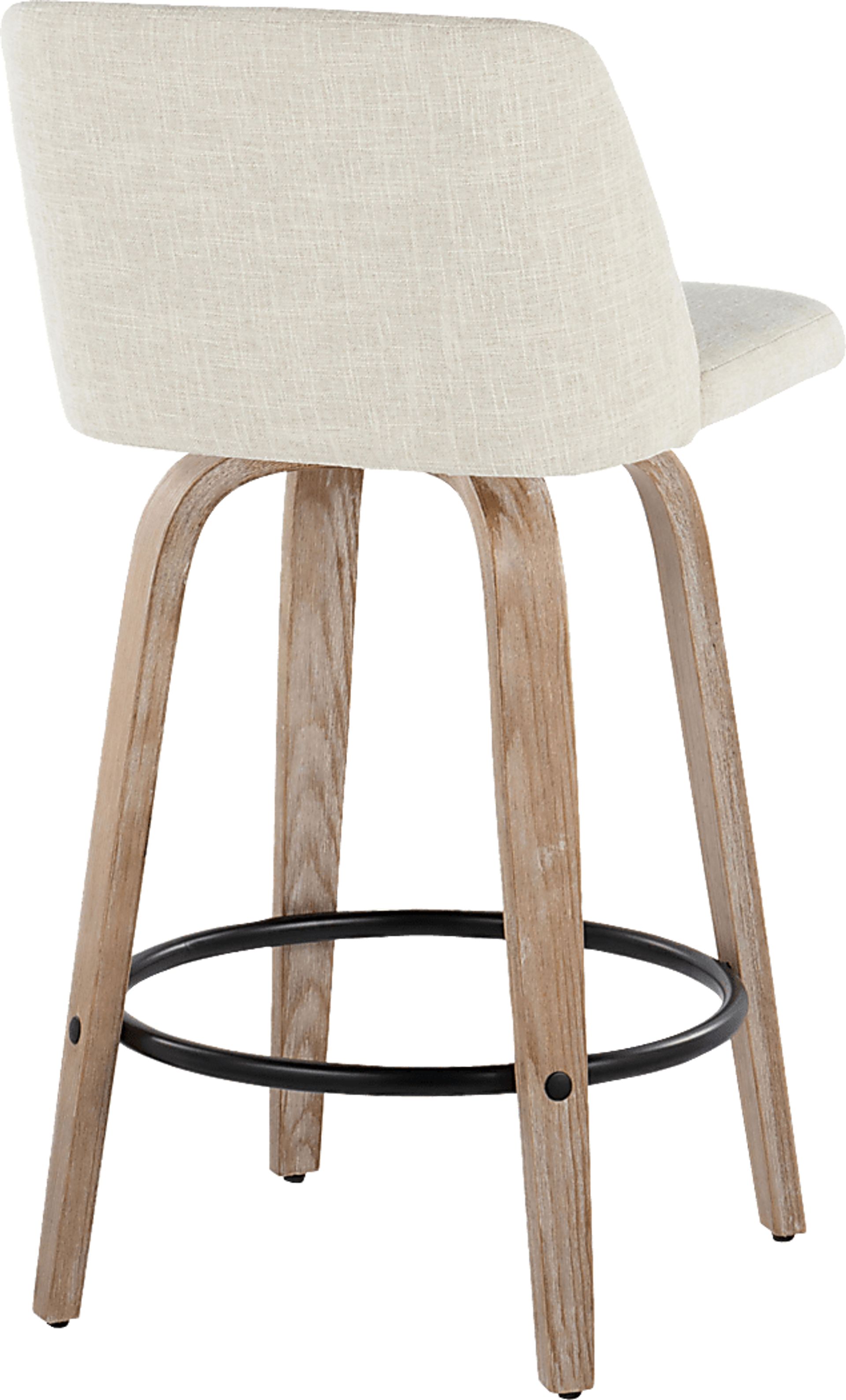 Wymering XII Cream Swivel Counter Height Stool, Set of 2 - Image 8