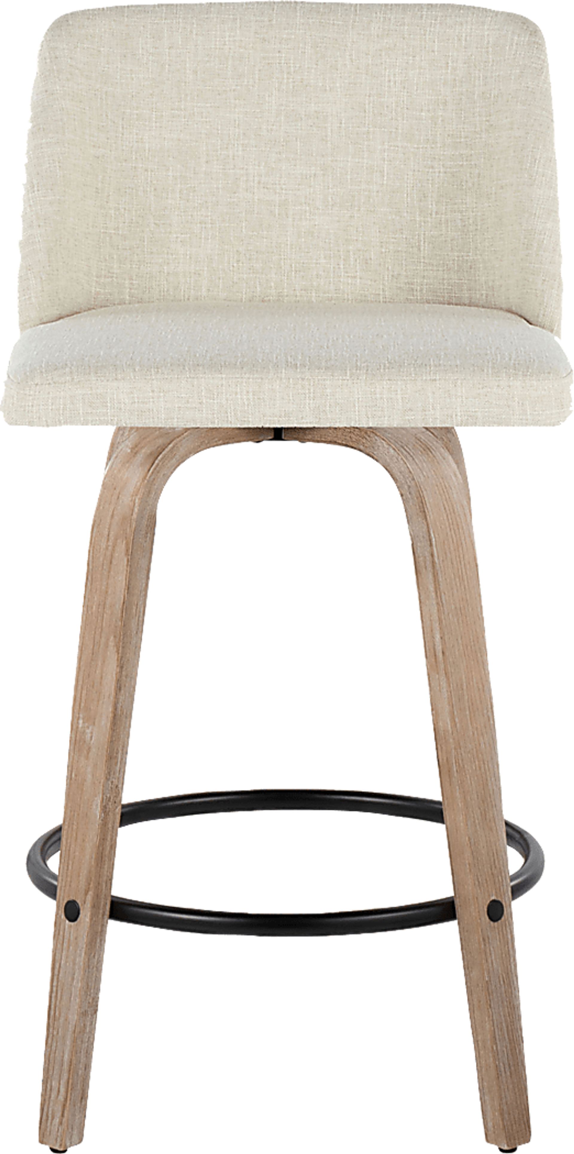 Wymering XII Cream Swivel Counter Height Stool, Set of 2 - Image 10