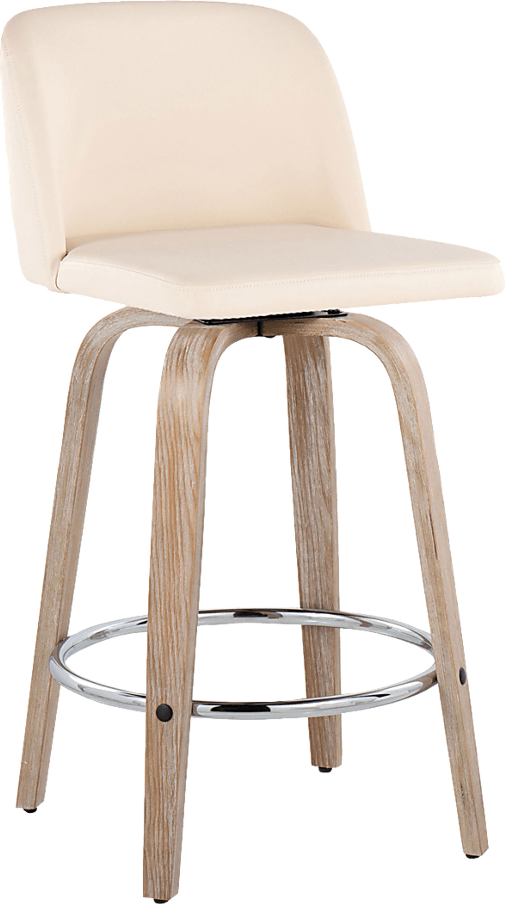 Wymering XII Cream Swivel Counter Height Stool, Set of 2 - Image 6