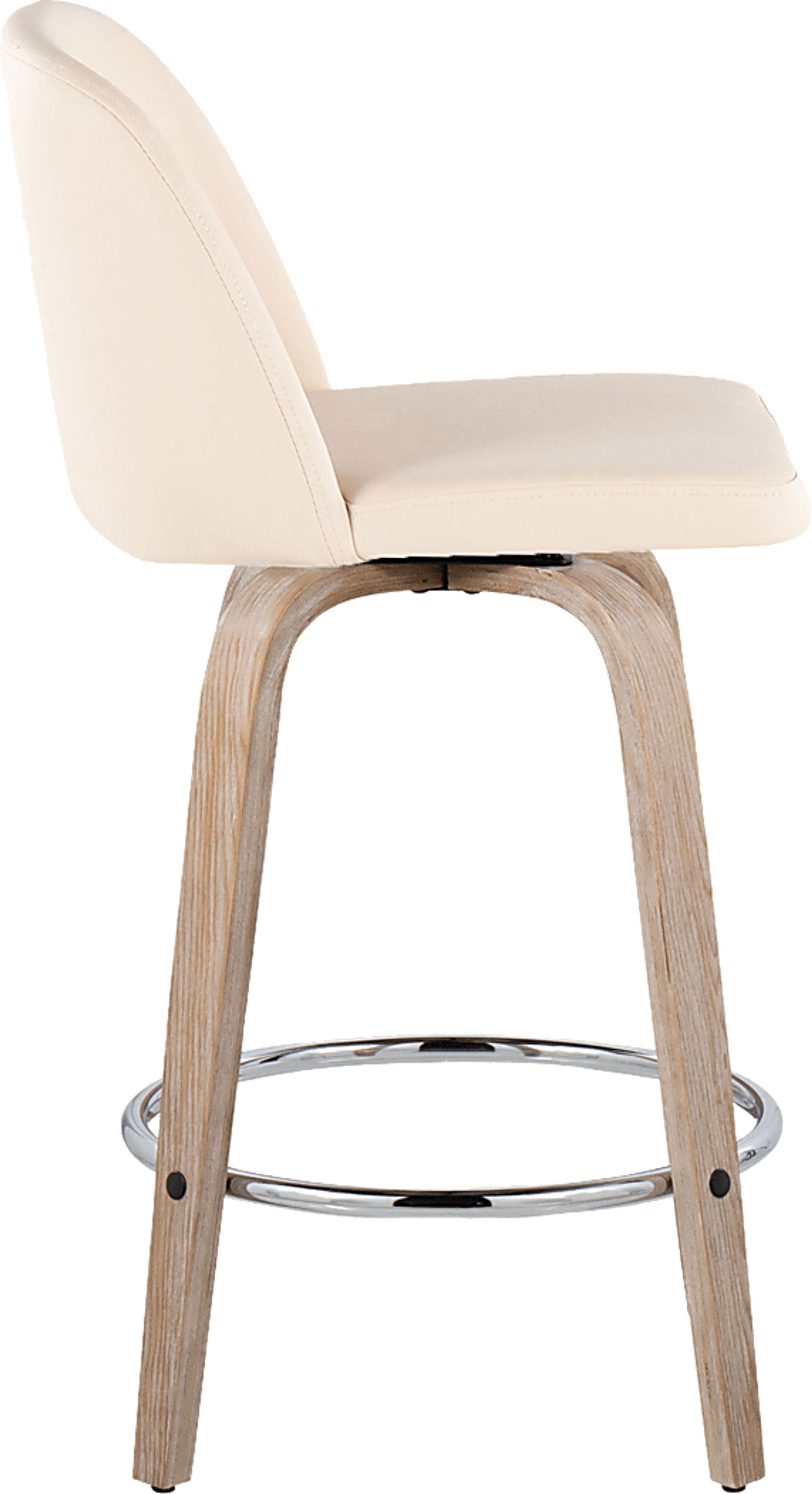Wymering XII Cream Swivel Counter Height Stool, Set of 2 - Image 7