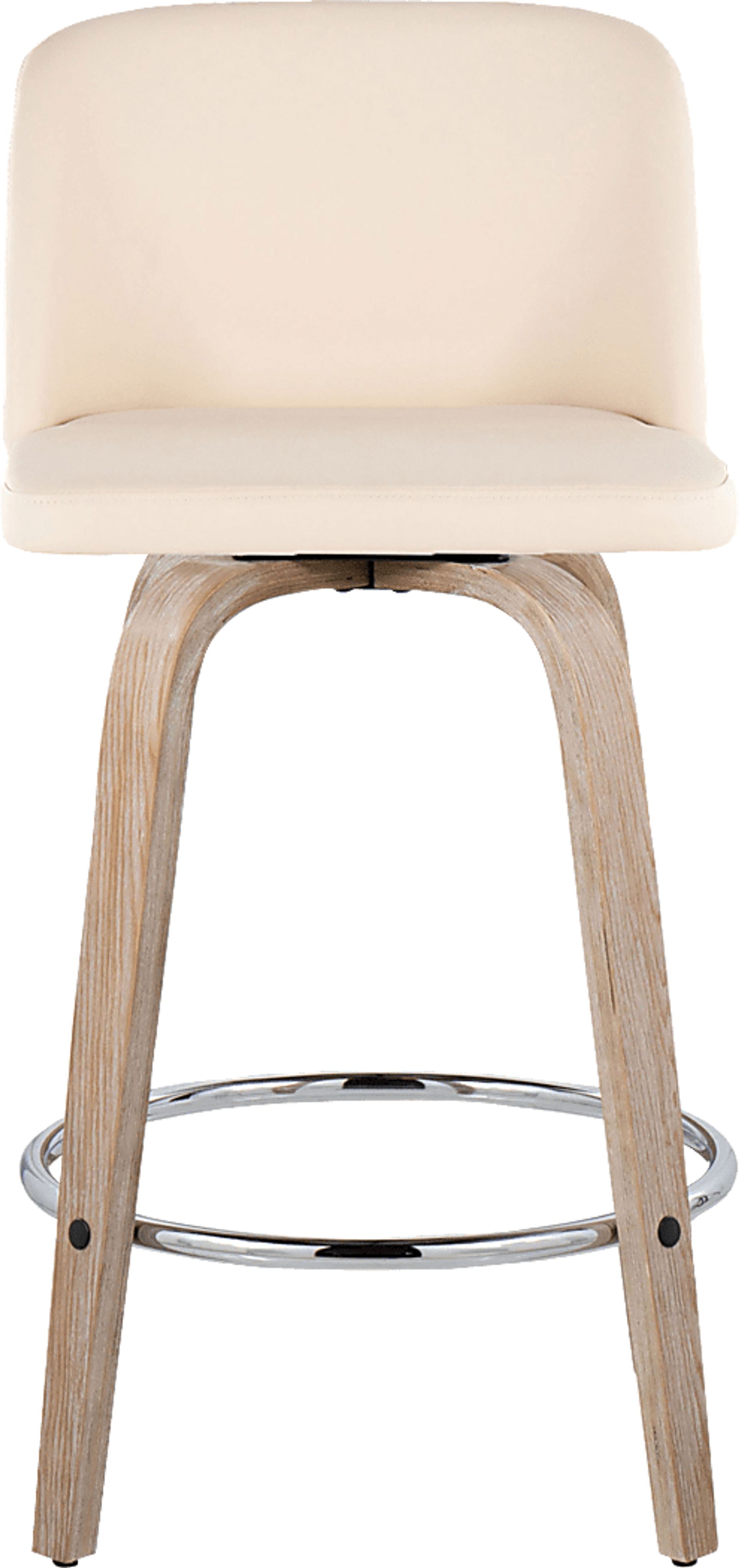 Wymering XII Cream Swivel Counter Height Stool, Set of 2 - Image 10