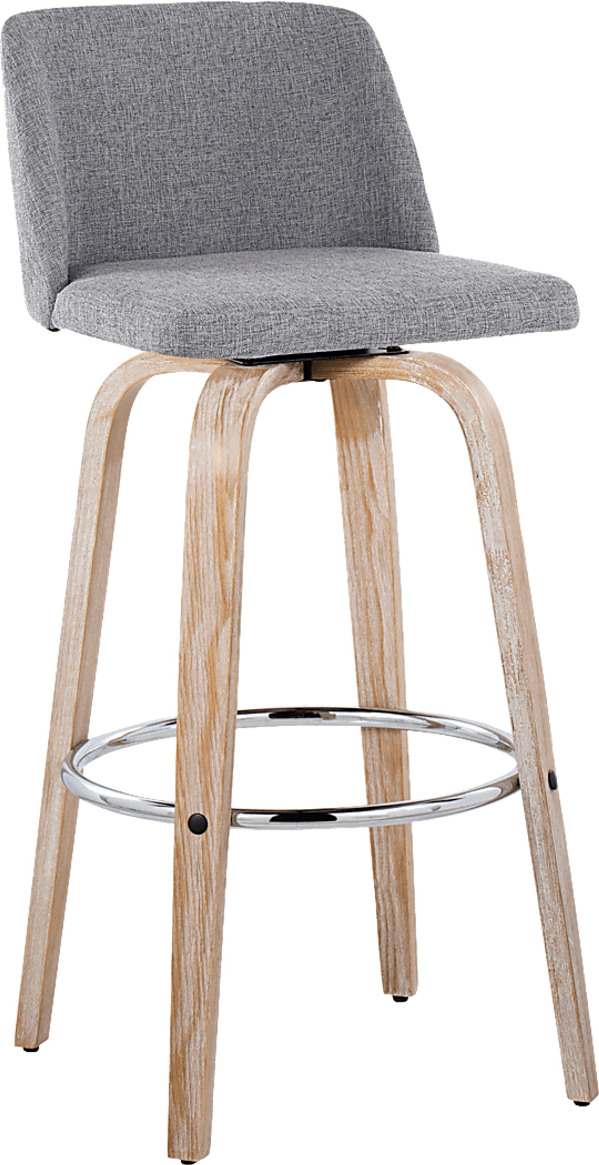 Wymering XII Gray Swivel Barstool, Set of 2 - Image 6