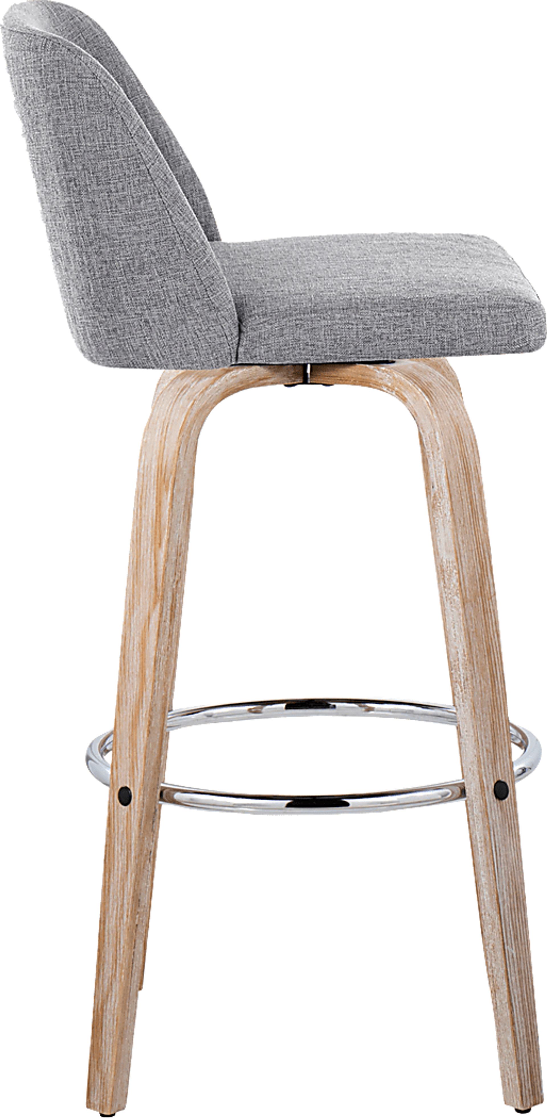 Wymering XII Gray Swivel Barstool, Set of 2 - Image 7