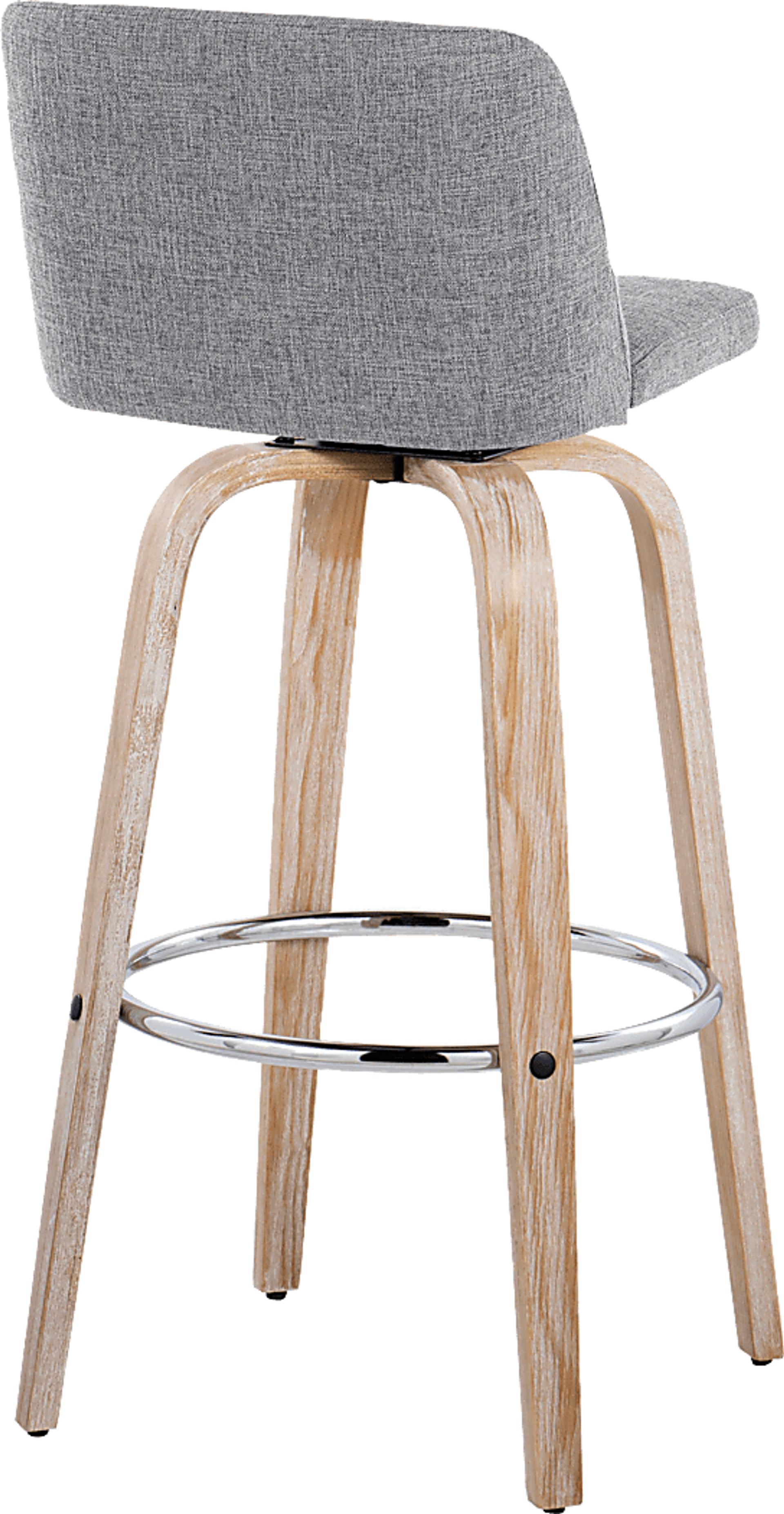 Wymering XII Gray Swivel Barstool, Set of 2 - Image 8