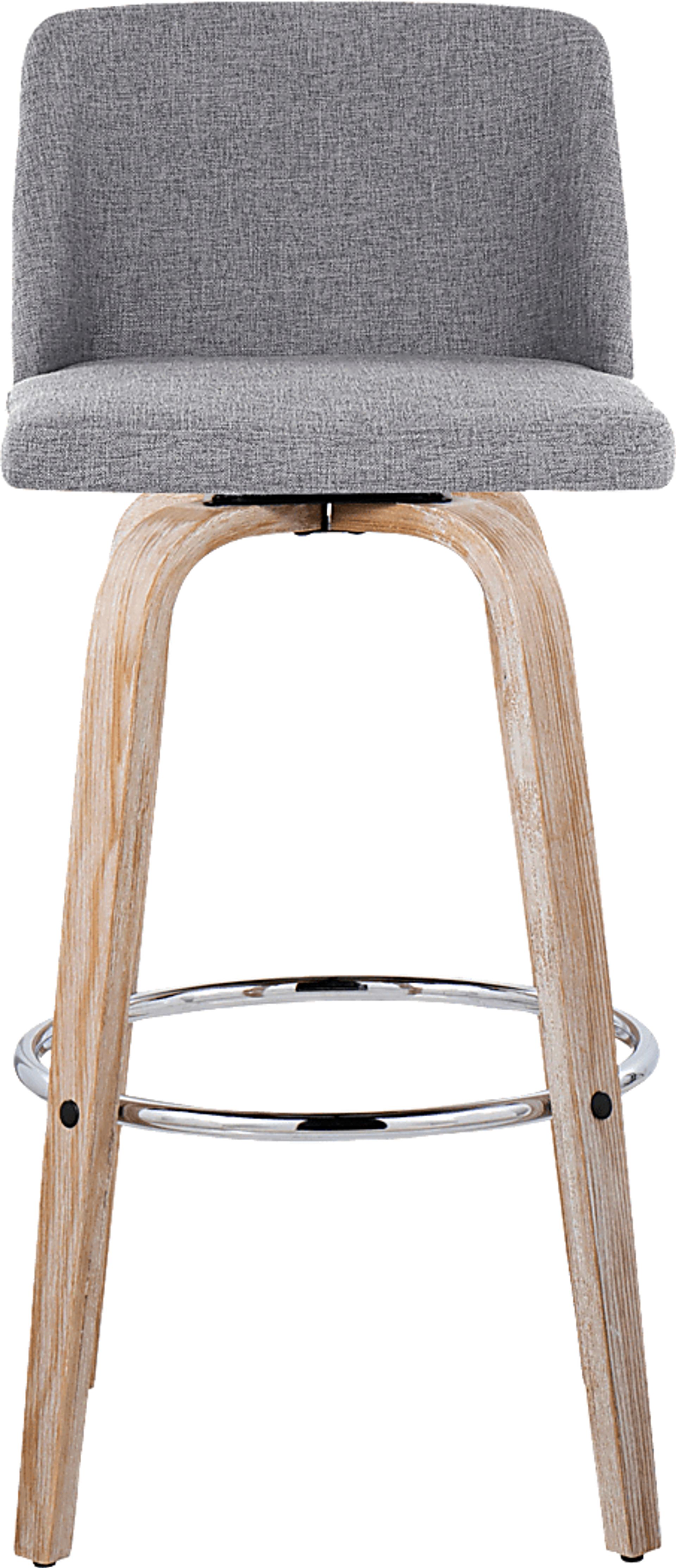 Wymering XII Gray Swivel Barstool, Set of 2 - Image 10