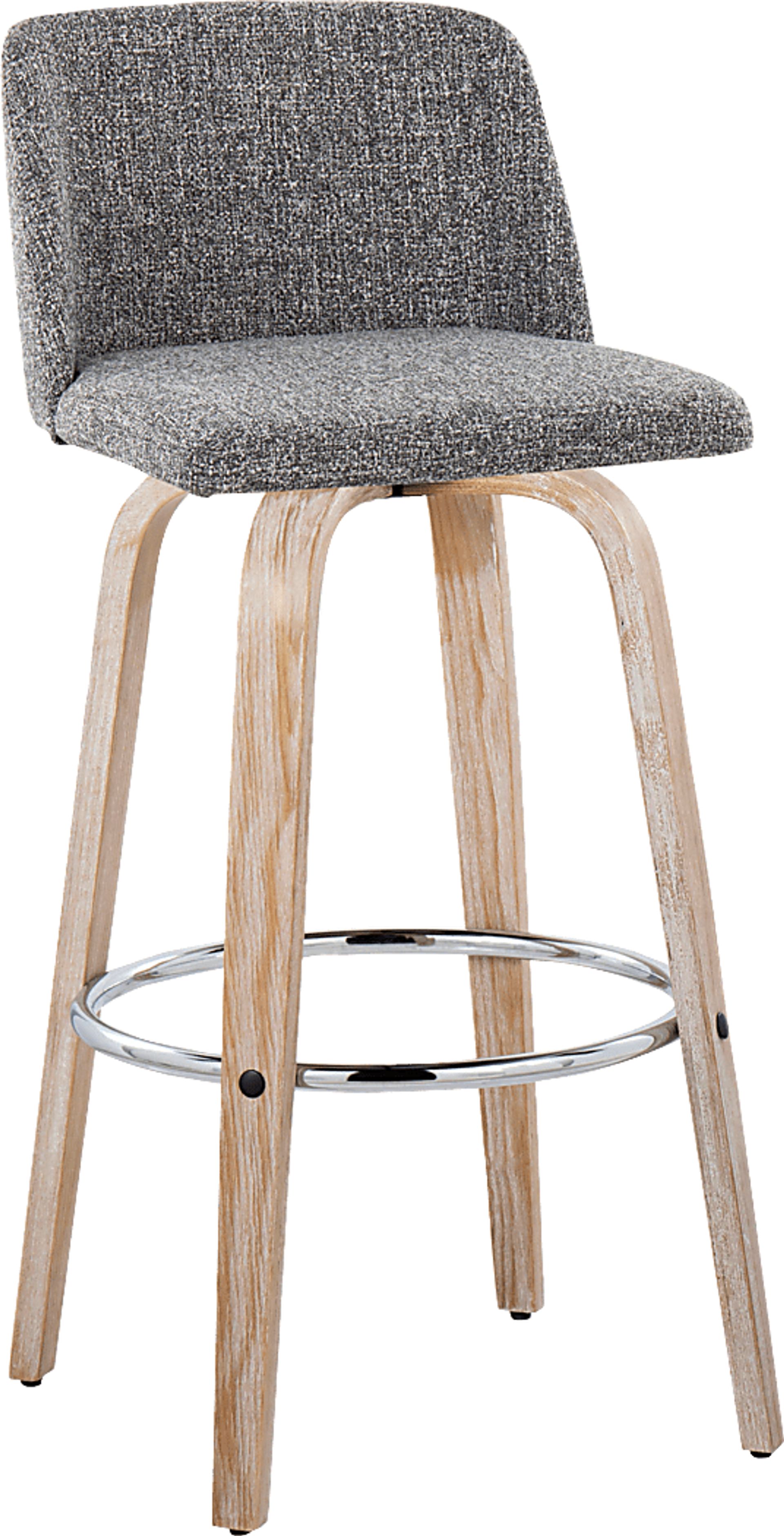 Wymering XII Gray Swivel Barstool, Set of 2 - Image 6
