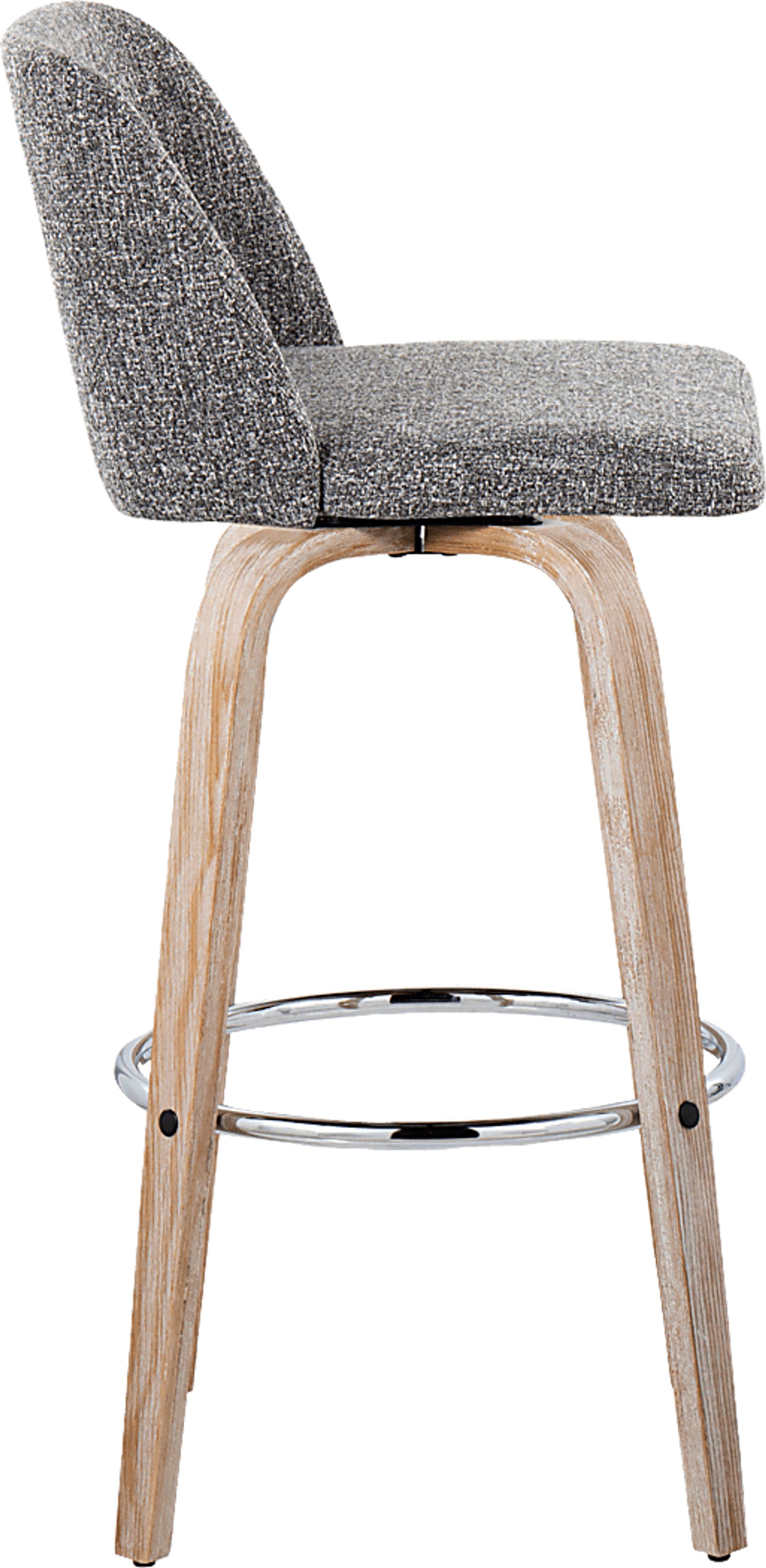Wymering XII Gray Swivel Barstool, Set of 2 - Image 7
