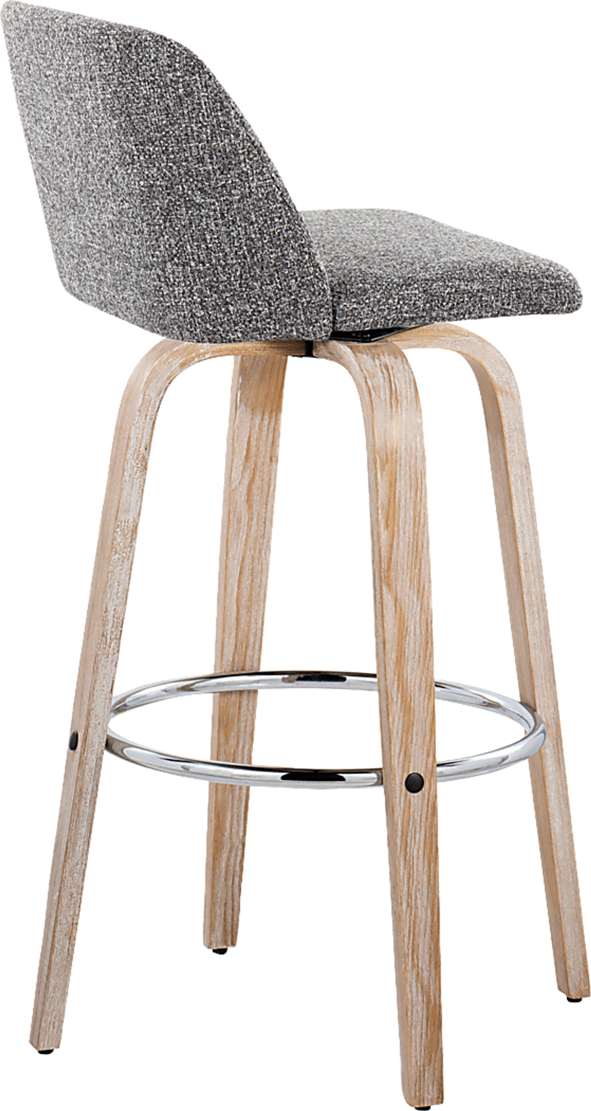 Wymering XII Gray Swivel Barstool, Set of 2 - Image 8