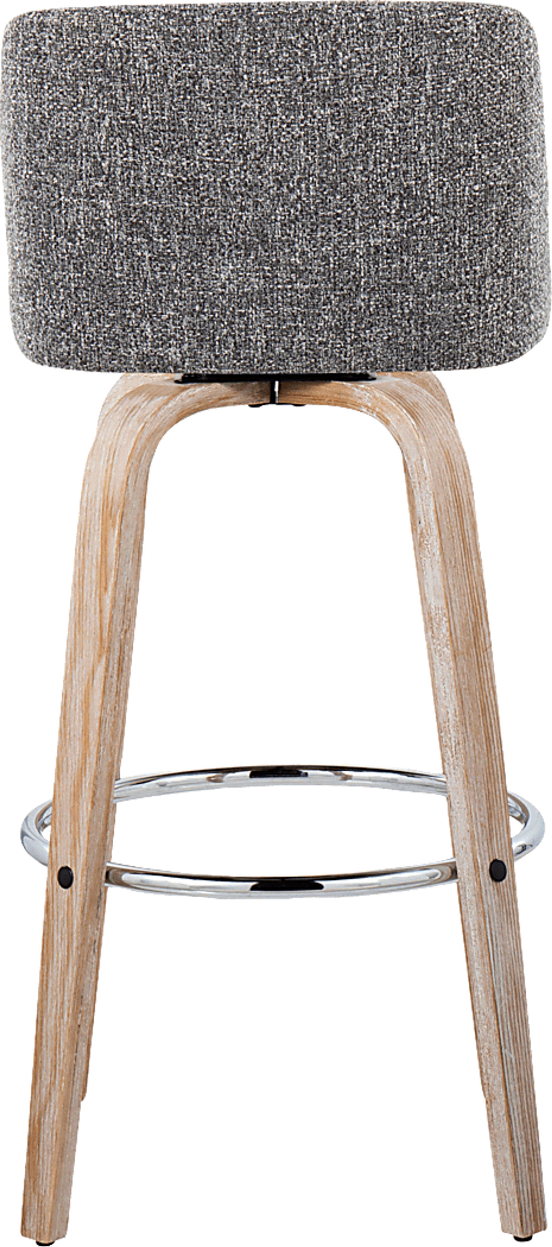Wymering XII Gray Swivel Barstool, Set of 2 - Image 9