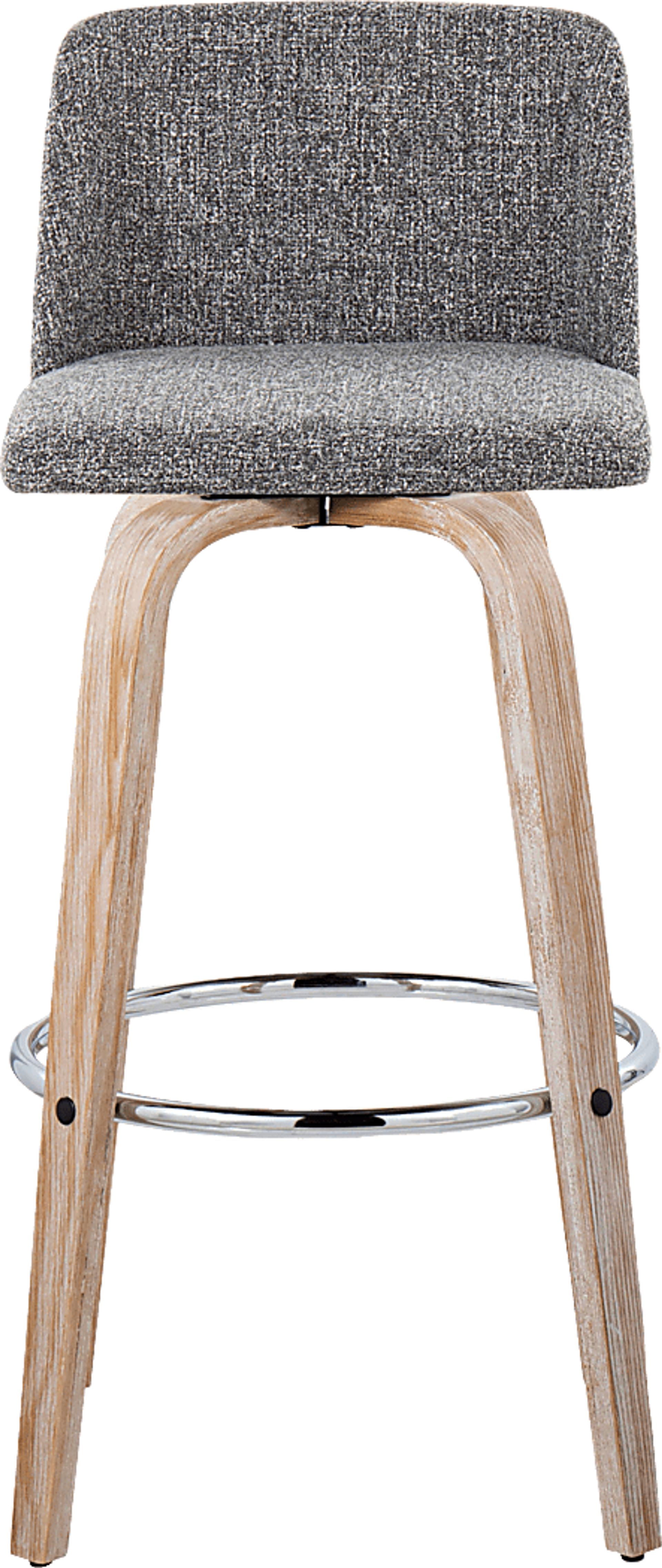 Wymering XII Gray Swivel Barstool, Set of 2 - Image 10