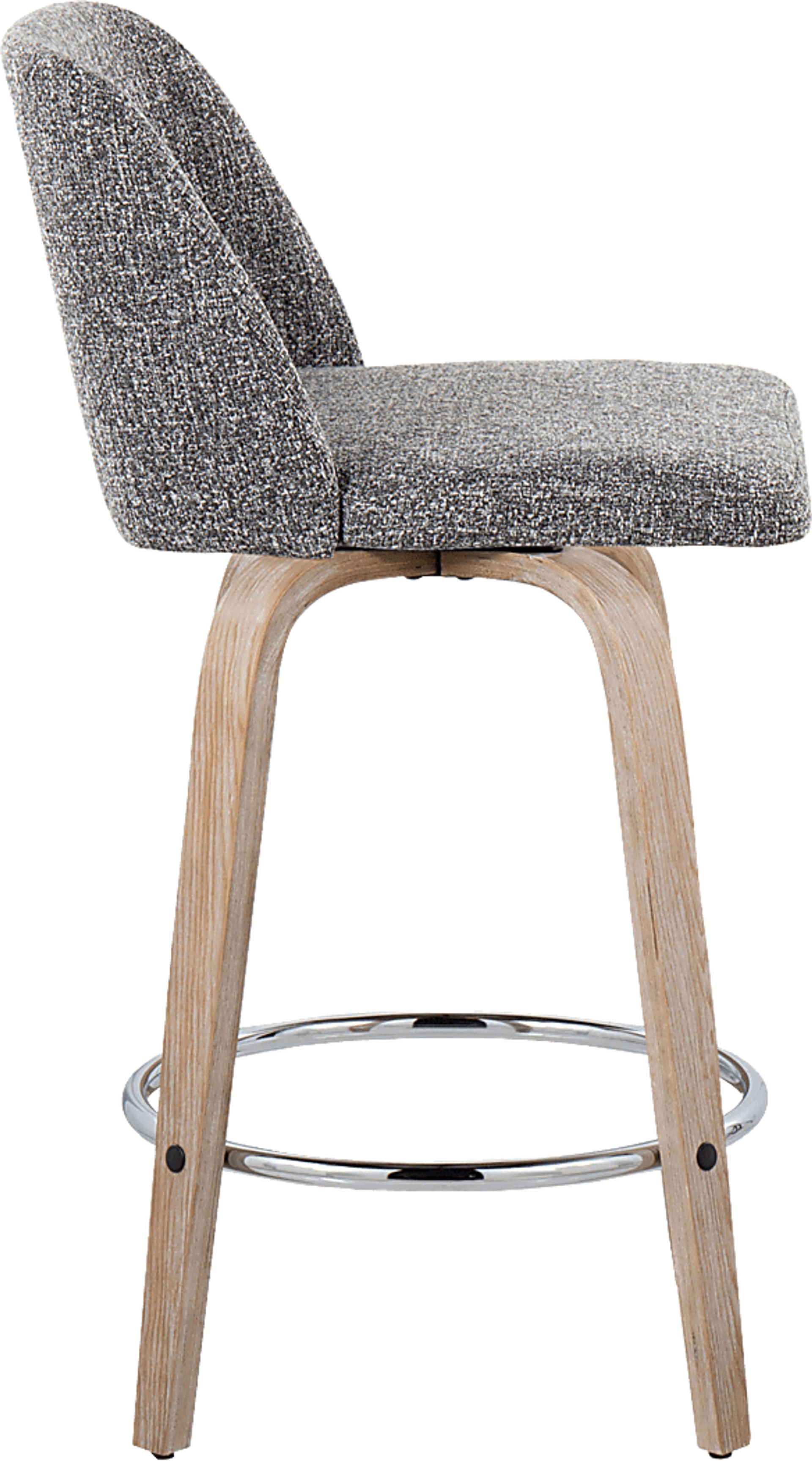 Wymering XII Gray Swivel Counter Height Stool, Set of 2 - Image 7