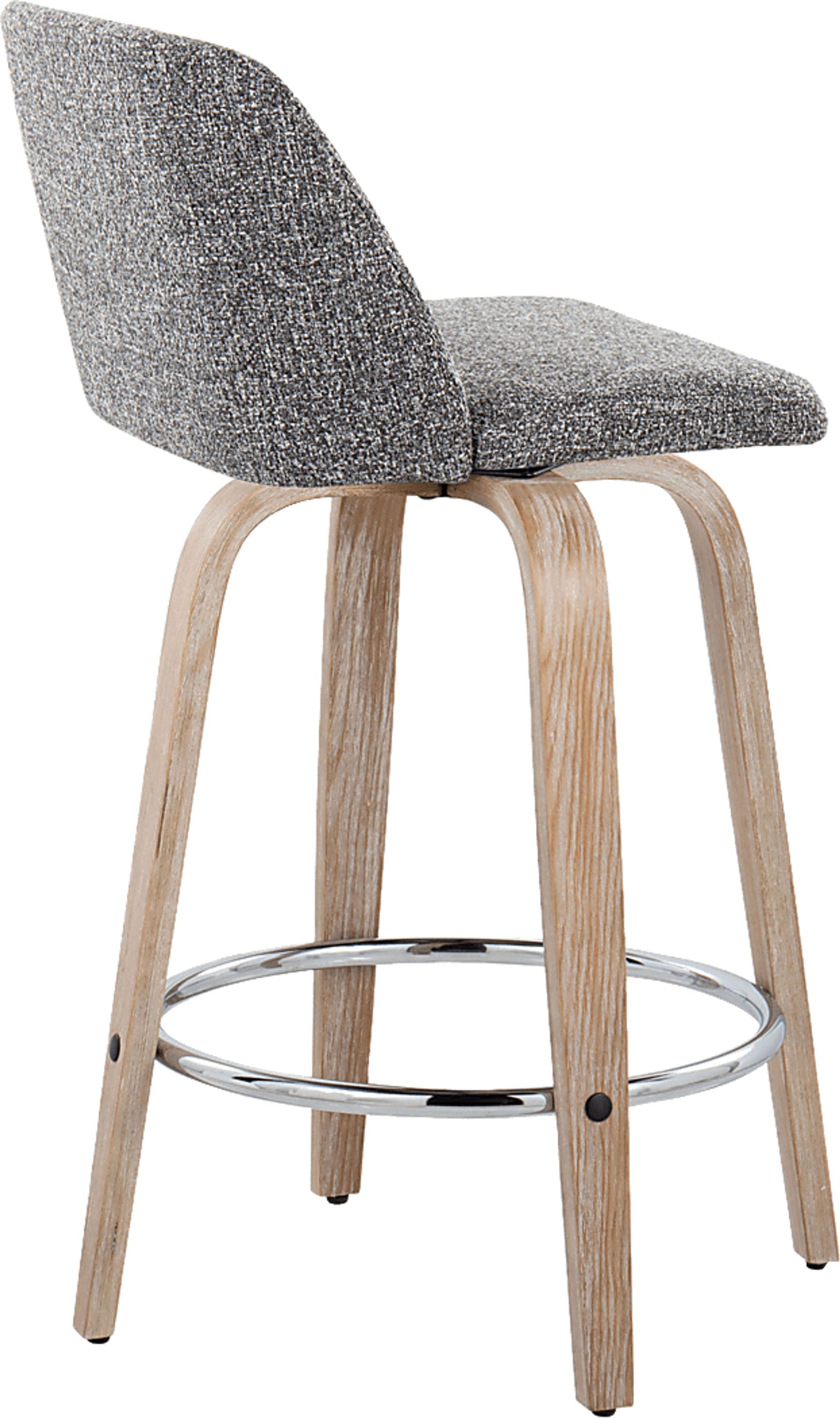 Wymering XII Gray Swivel Counter Height Stool, Set of 2 - Image 8