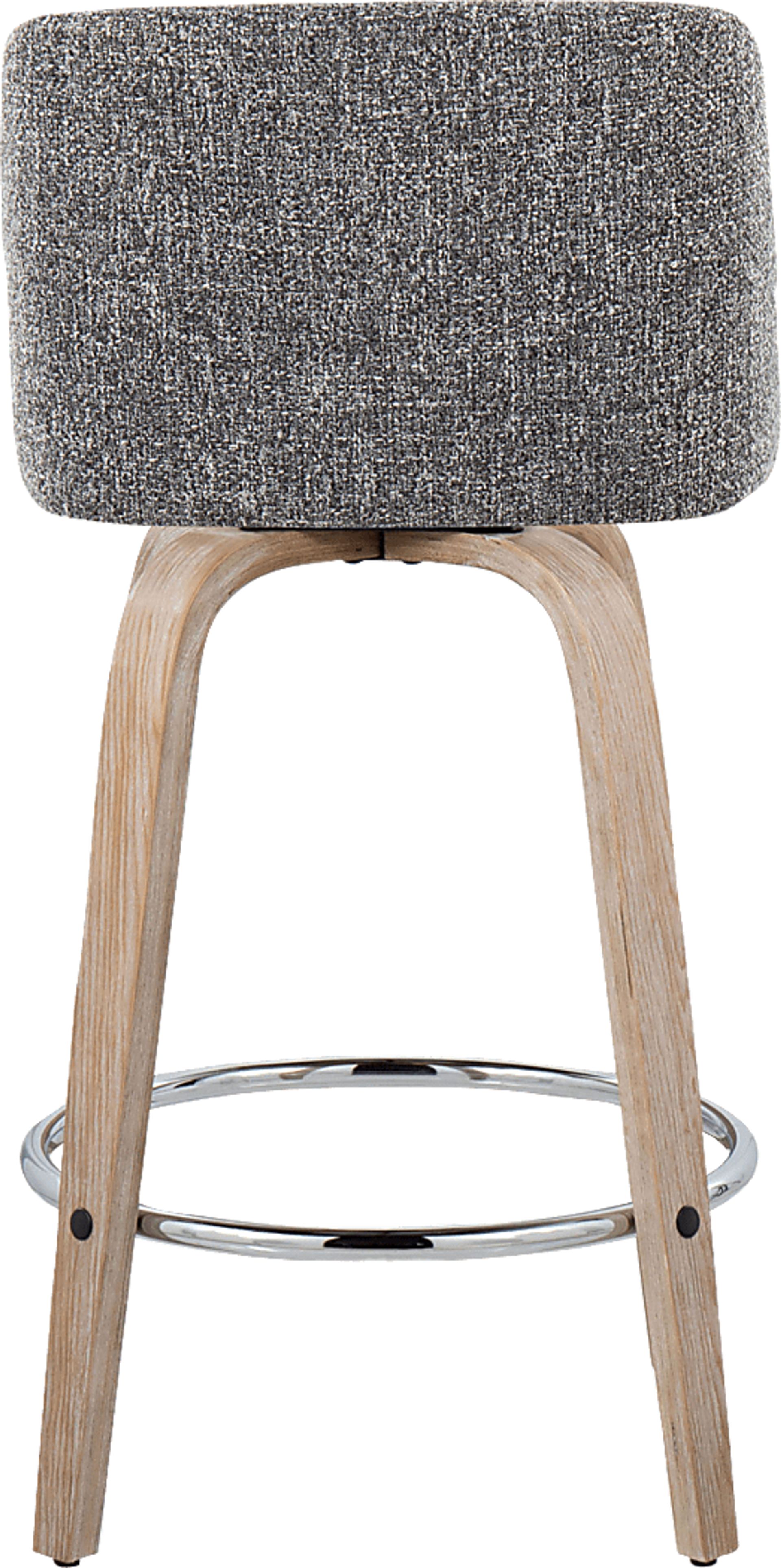 Wymering XII Gray Swivel Counter Height Stool, Set of 2 - Image 9