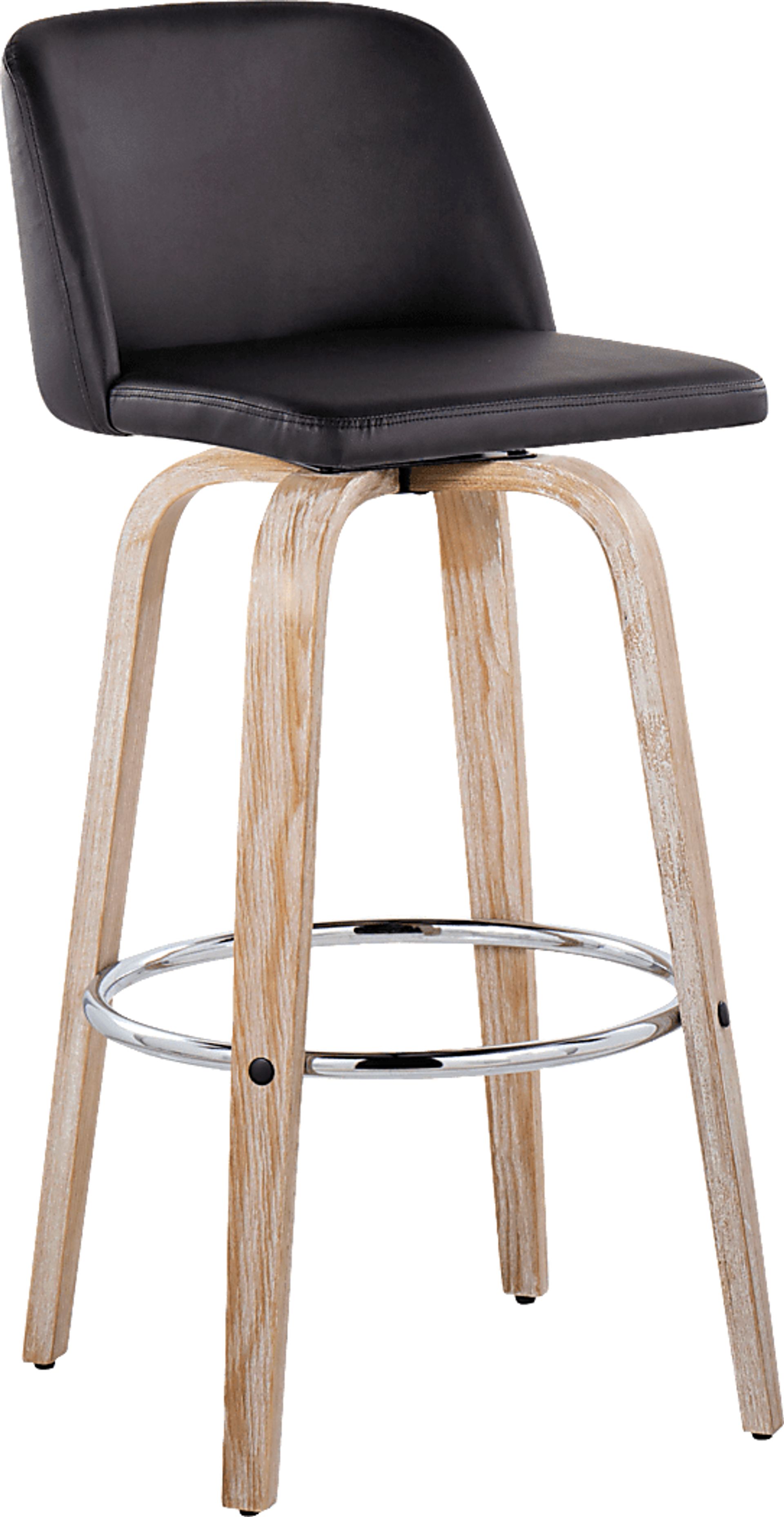 Wymering XIII Black Swivel Barstool, Set of 2 - Image 6