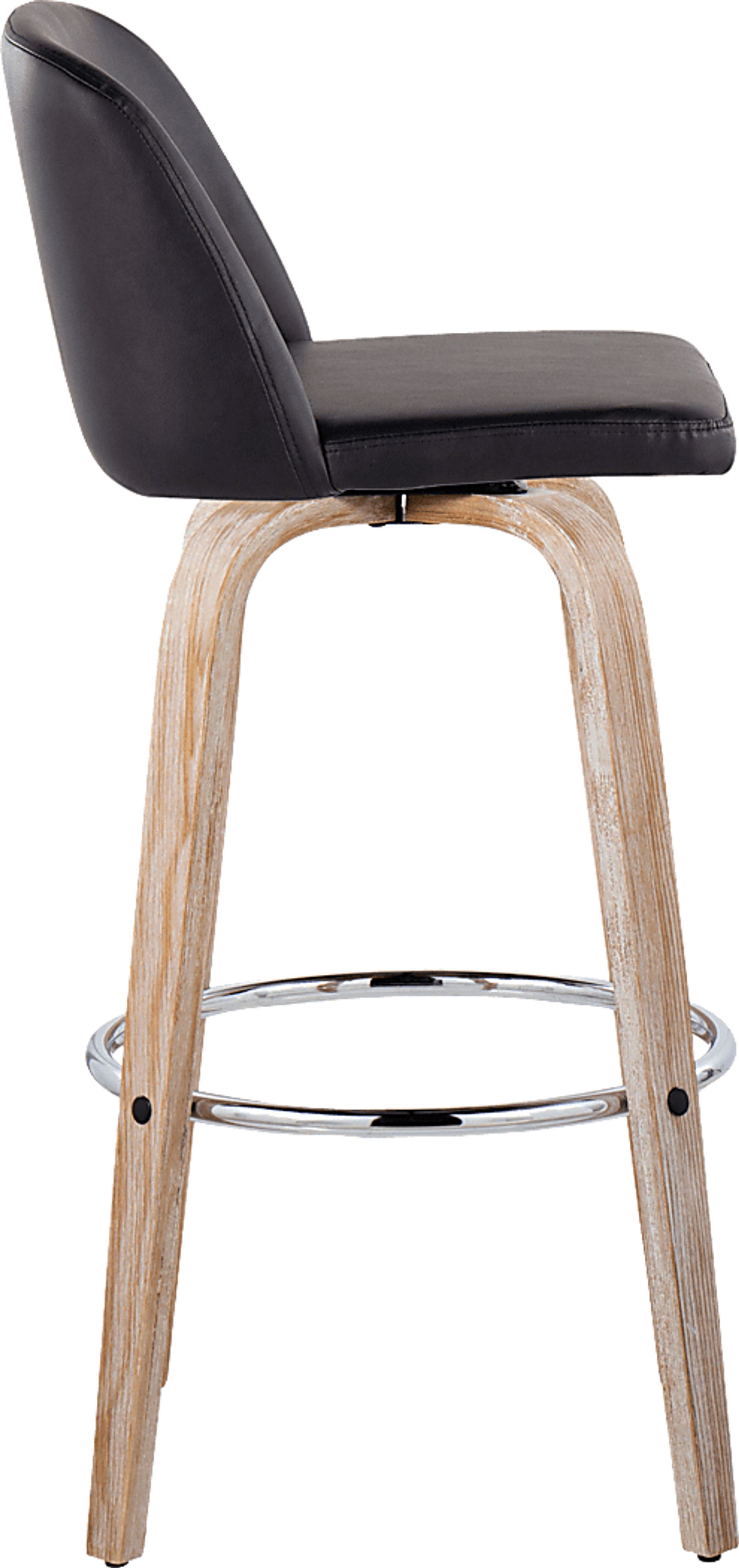 Wymering XIII Black Swivel Barstool, Set of 2 - Image 7