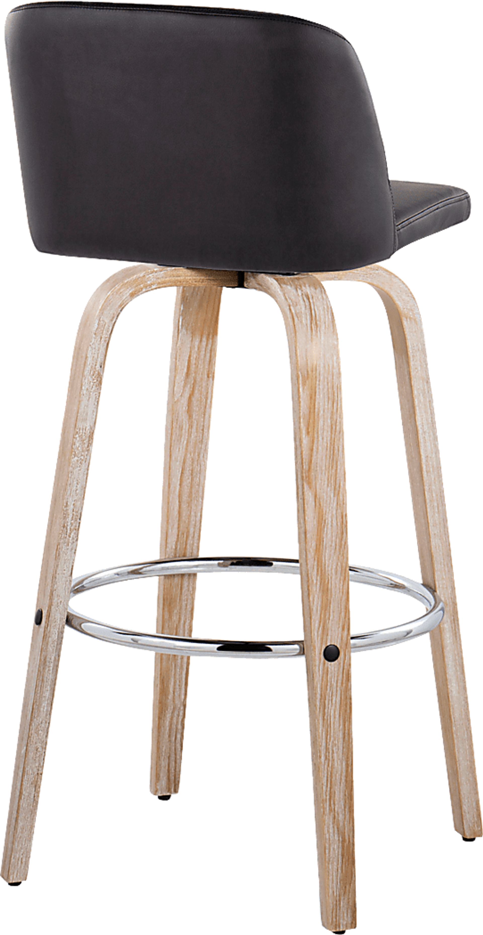 Wymering XIII Black Swivel Barstool, Set of 2 - Image 8
