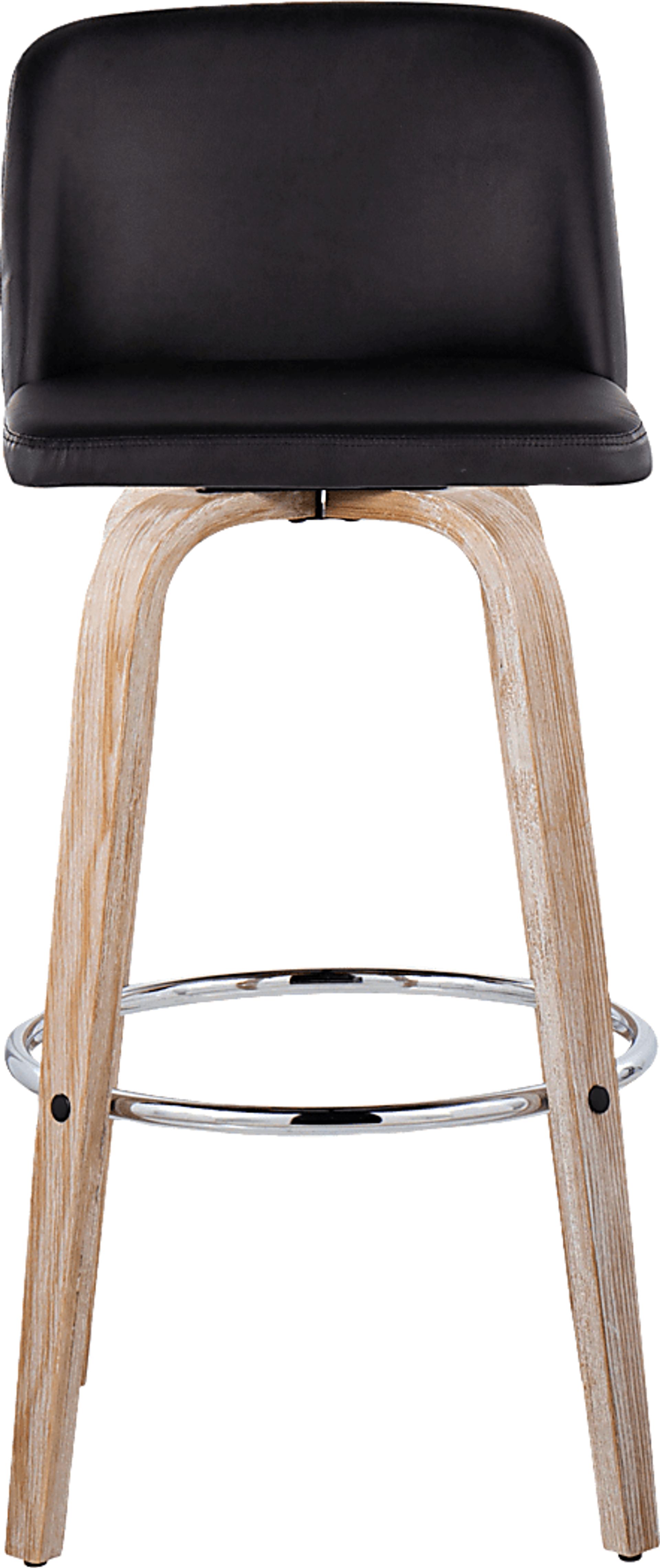 Wymering XIII Black Swivel Barstool, Set of 2 - Image 10