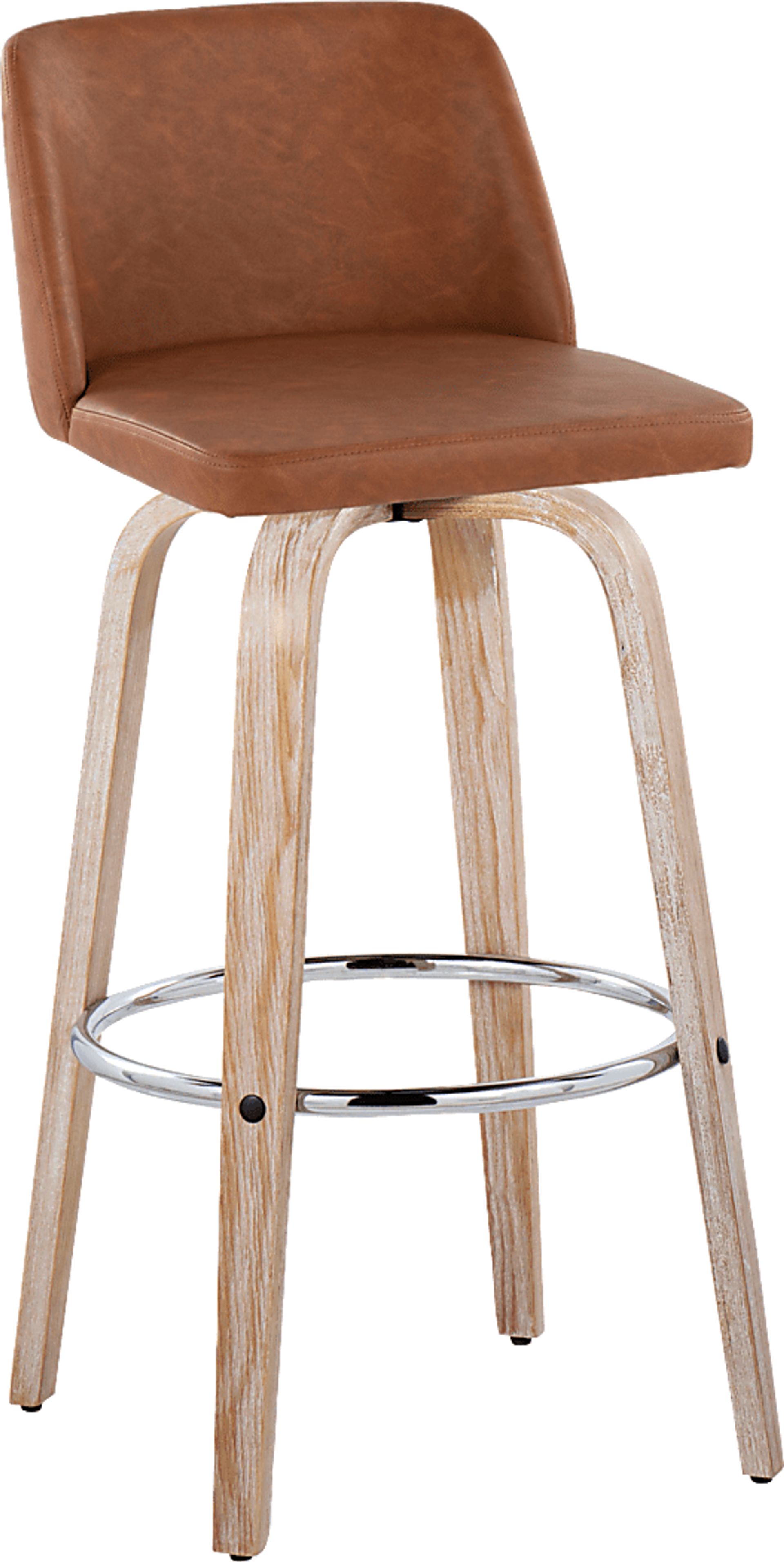 Wymering XIII Camel Swivel Barstool, Set of 2 - Image 6