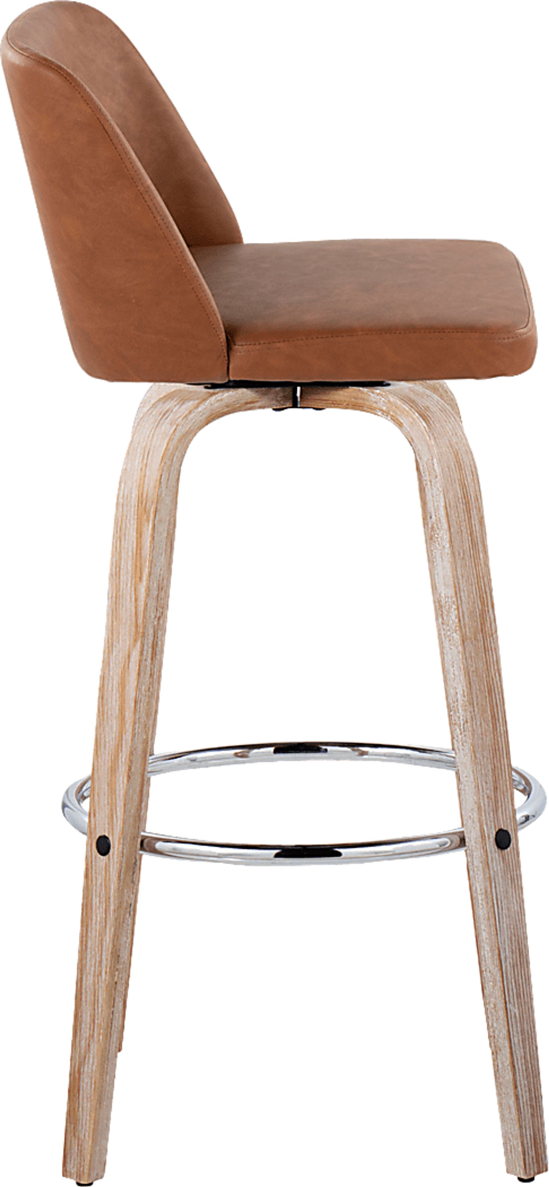 Wymering XIII Camel Swivel Barstool, Set of 2 - Image 7
