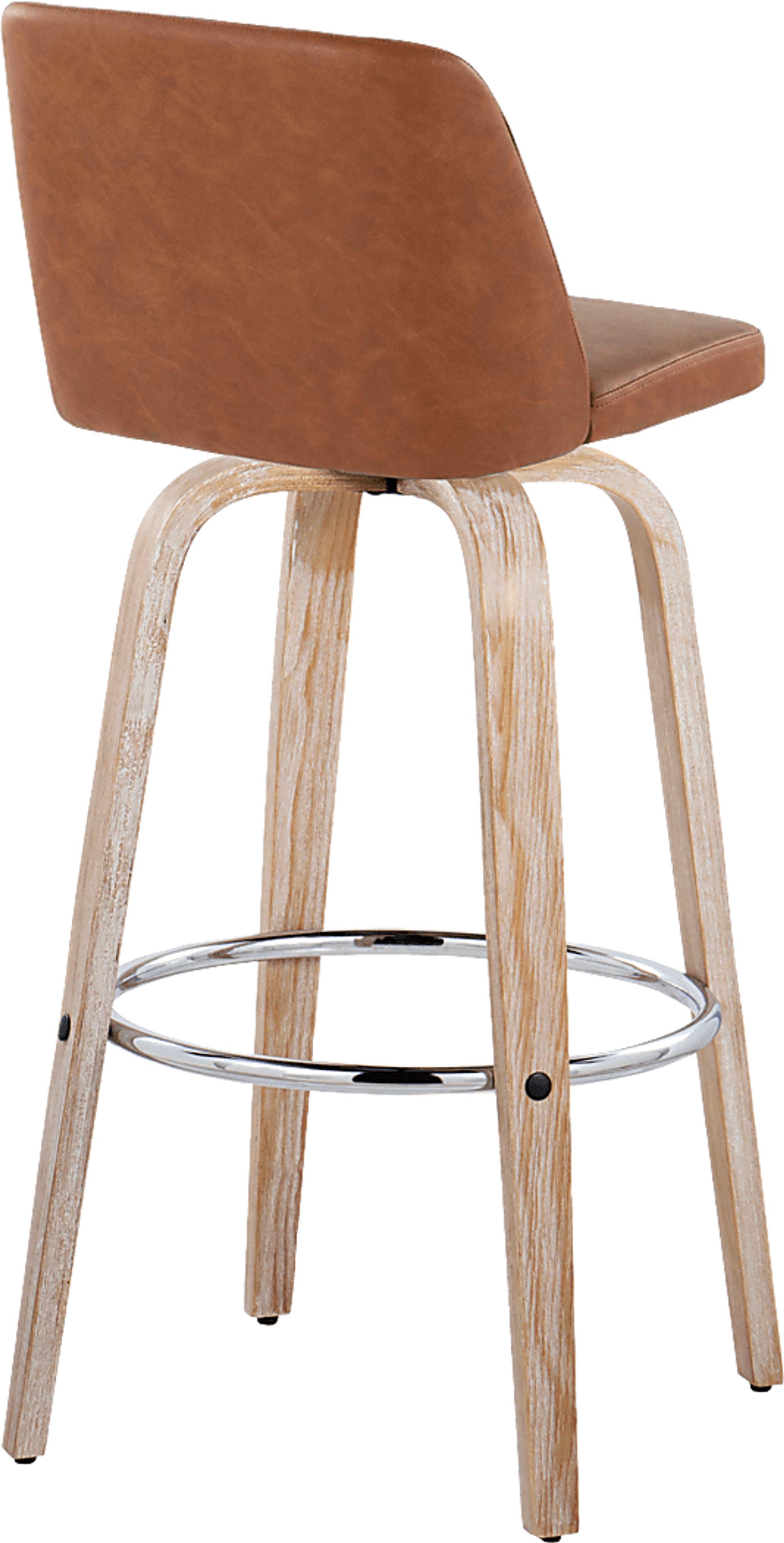 Wymering XIII Camel Swivel Barstool, Set of 2 - Image 8