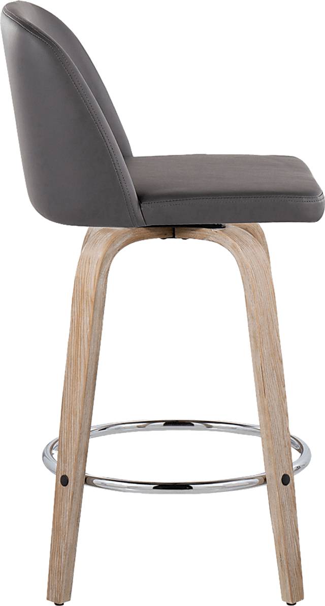 Wymering XIII Gray Swivel Counter Height Stool, Set of 2 - Thumbnail - Image 7