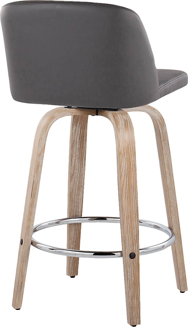 Wymering XIII Gray Swivel Counter Height Stool, Set of 2 - Thumbnail - Image 8