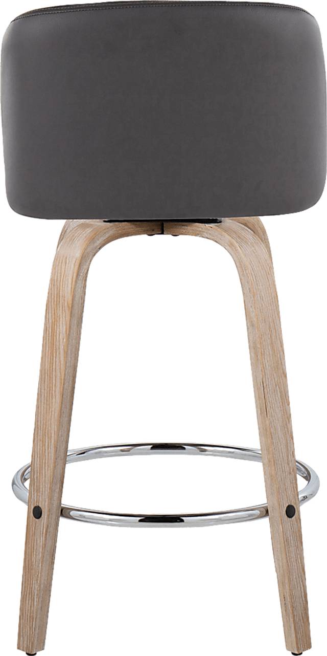 Wymering XIII Gray Swivel Counter Height Stool, Set of 2 - Thumbnail - Image 9