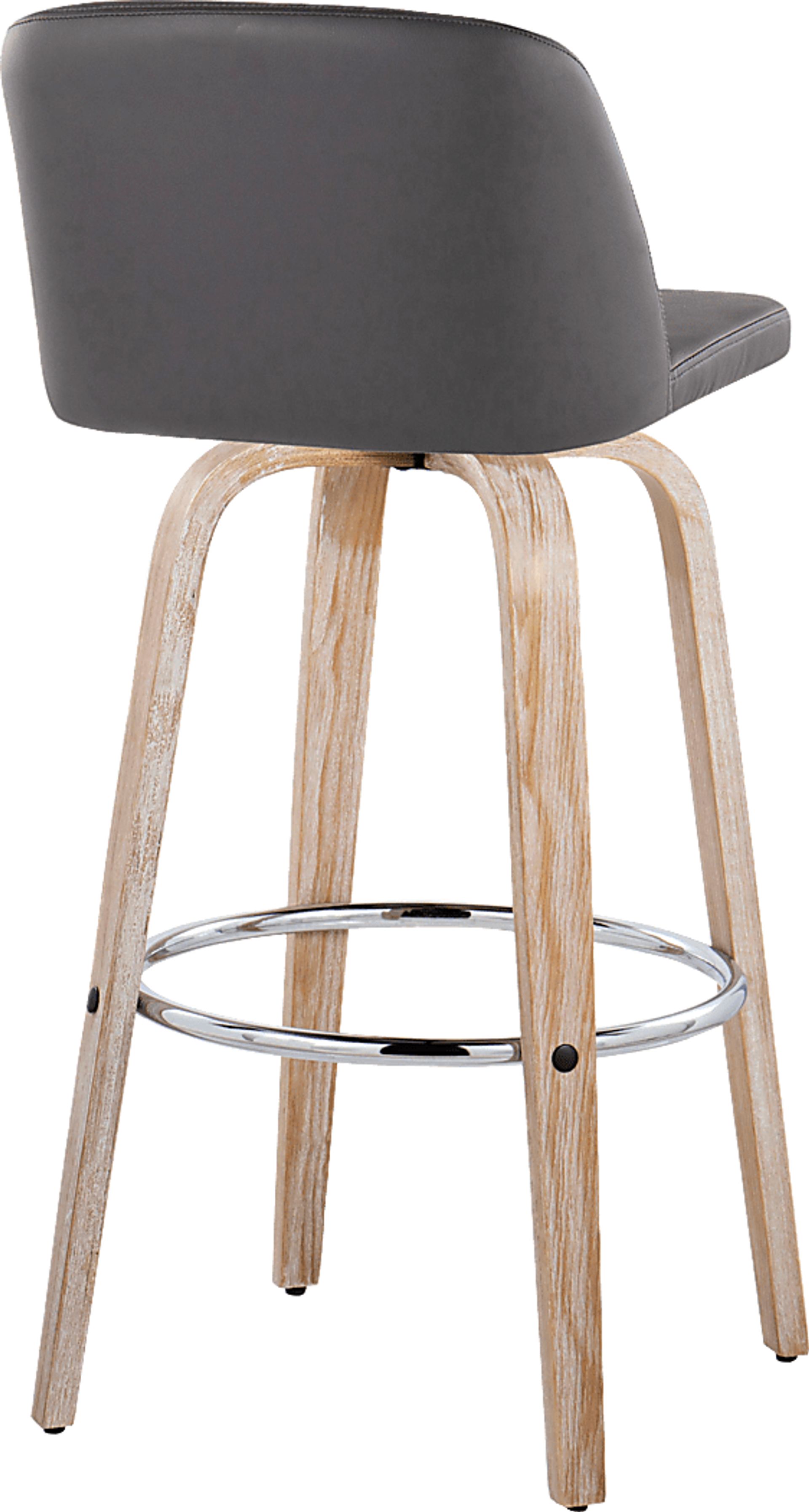 Wymering XIII Gray Swivel Barstool, Set of 2 - Image 8