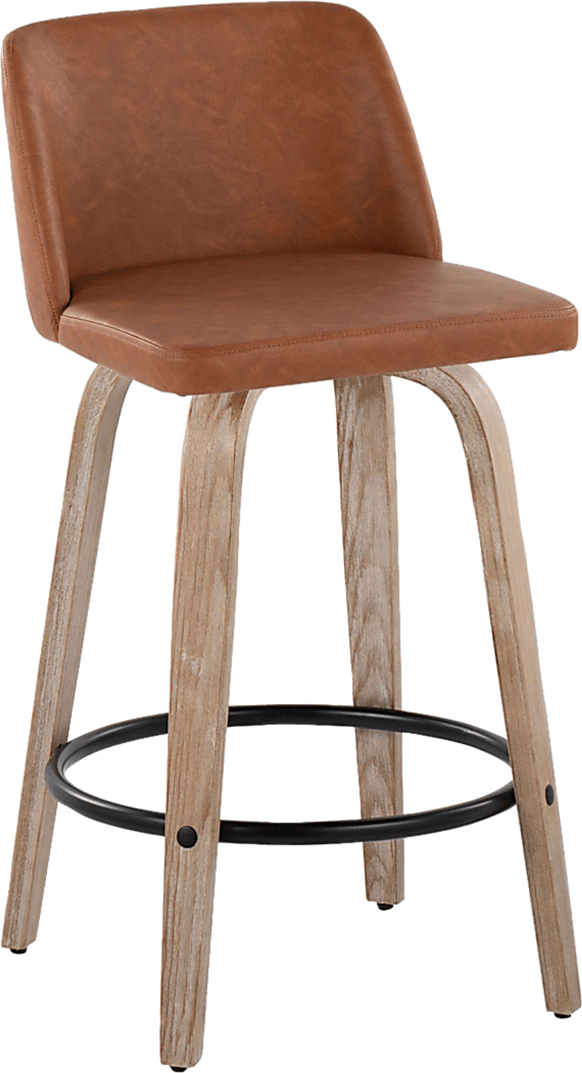 Wymering XIV Camel Swivel Counter Height Stool, Set of 2 - Image 7