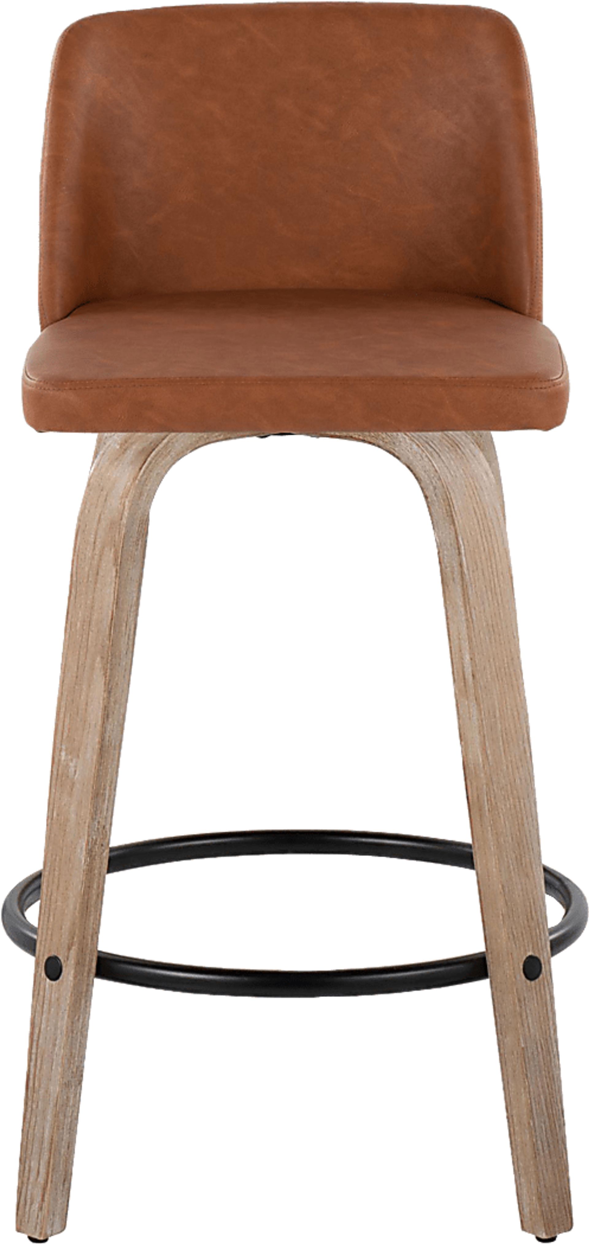 Wymering XIV Camel Swivel Counter Height Stool, Set of 2 - Image 8