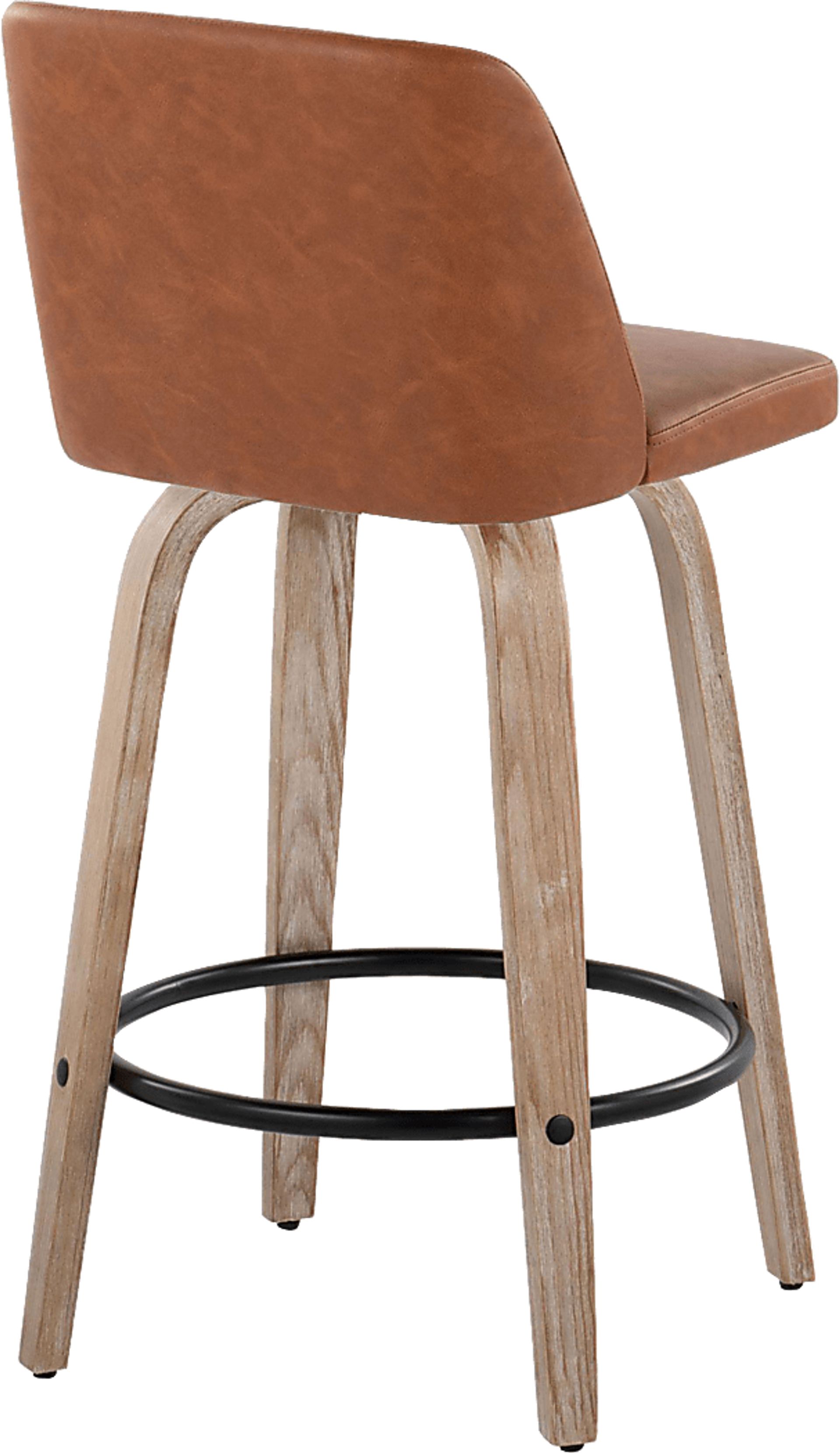 Wymering XIV Camel Swivel Counter Height Stool, Set of 2 - Image 9