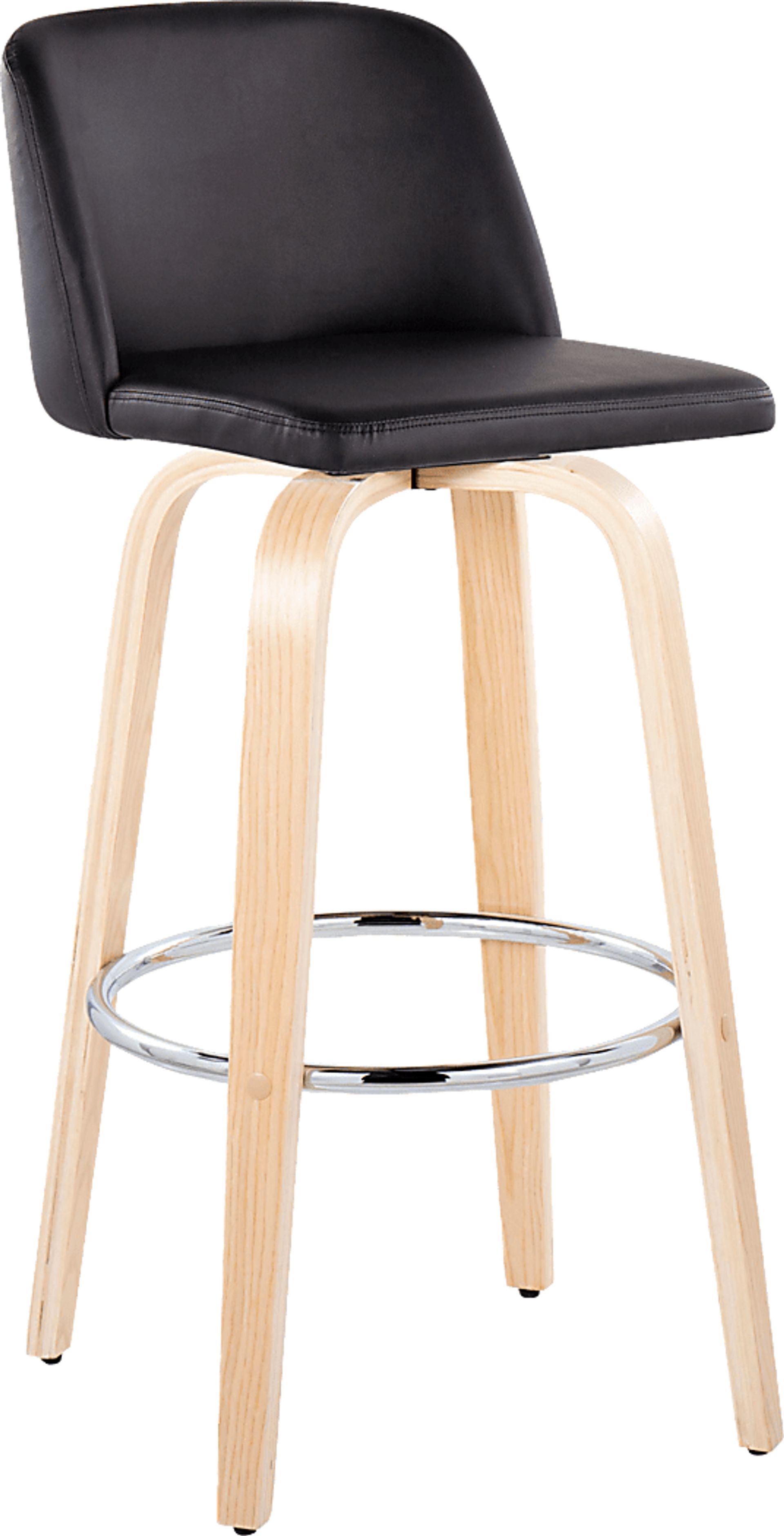Wymering XVI Black Swivel Barstool, Set of 2 - Image 6