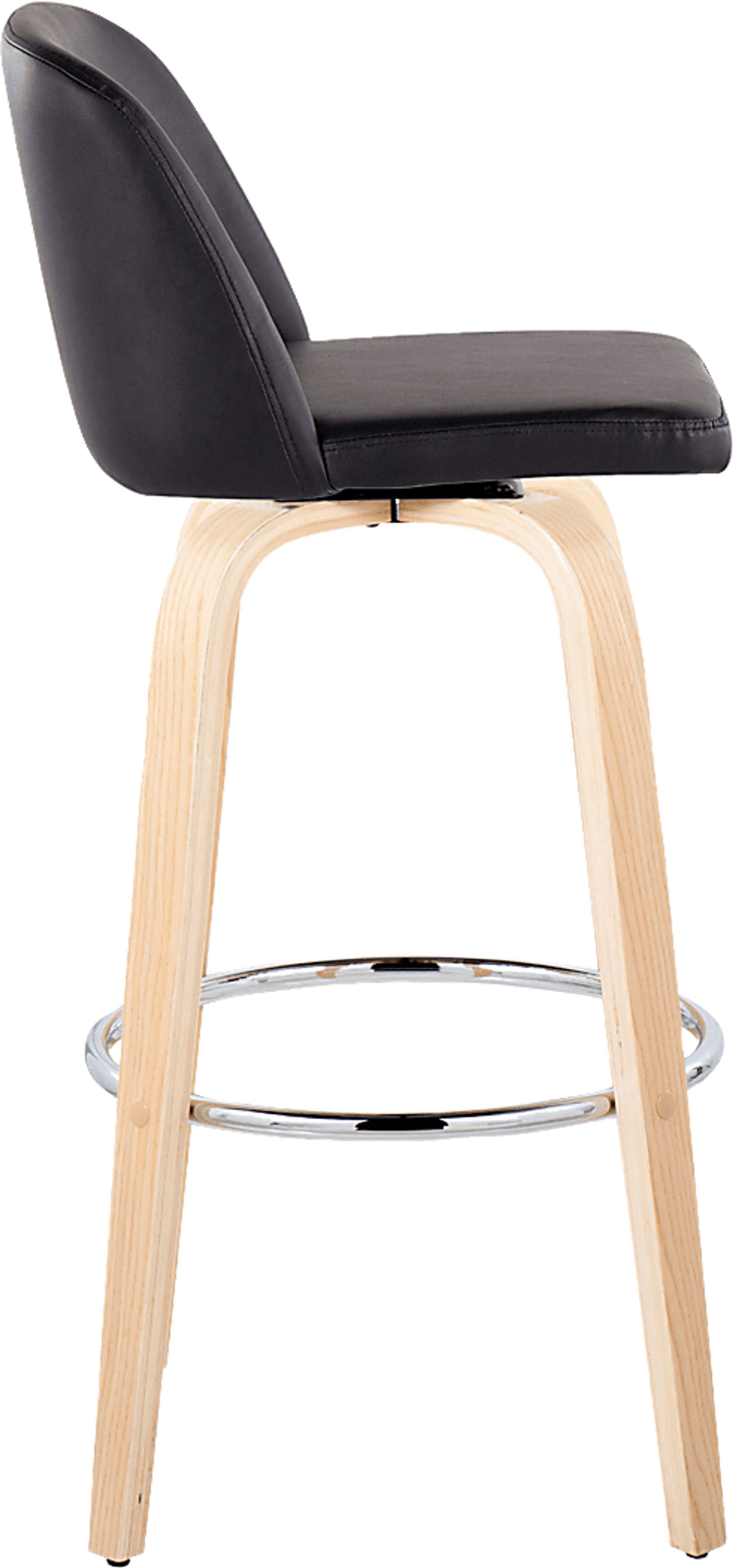 Wymering XVI Black Swivel Barstool, Set of 2 - Image 7