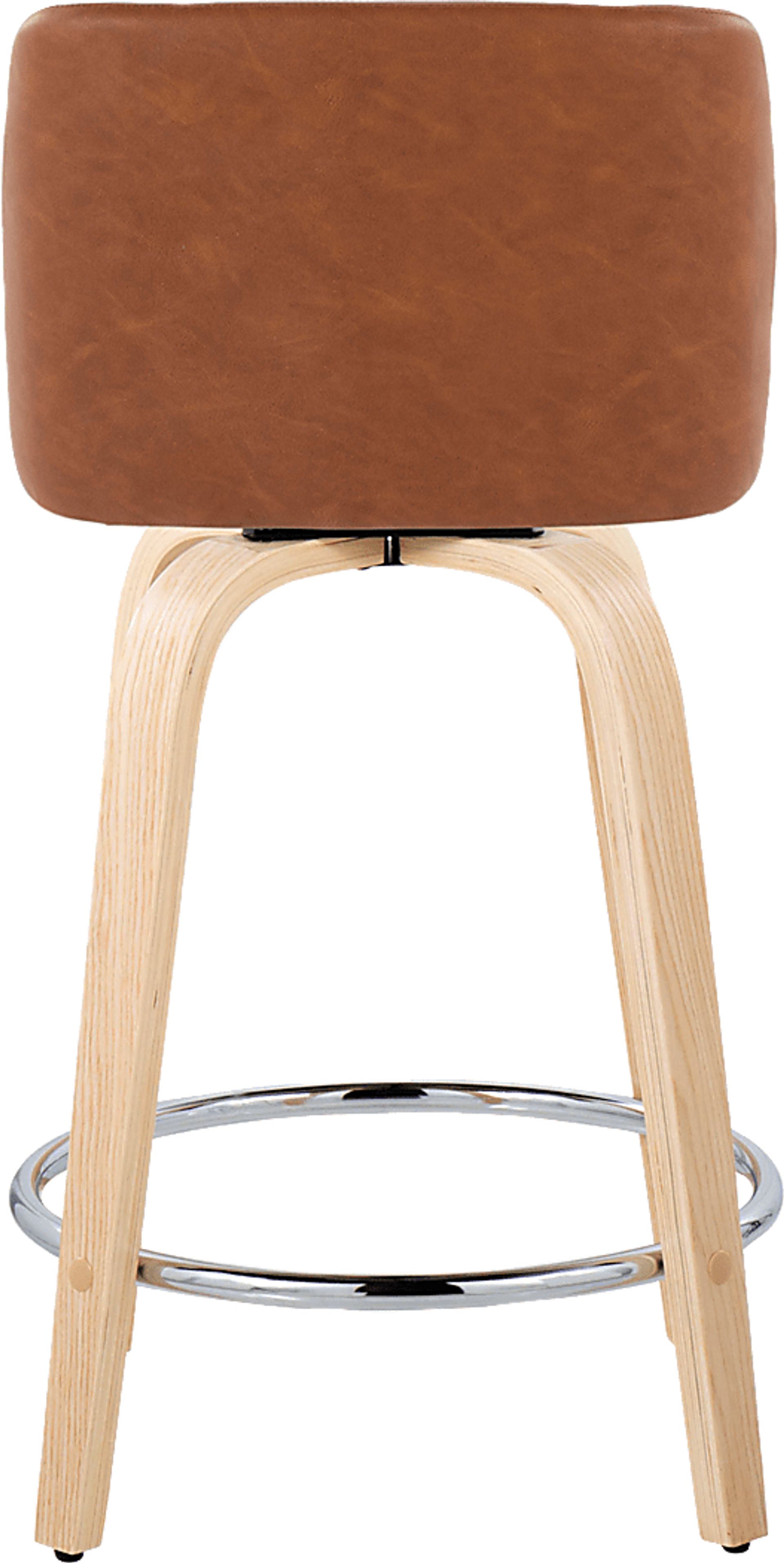 Wymering XVI Camel Swivel 24" Counter Height Stool, Set of 2 - Image 9