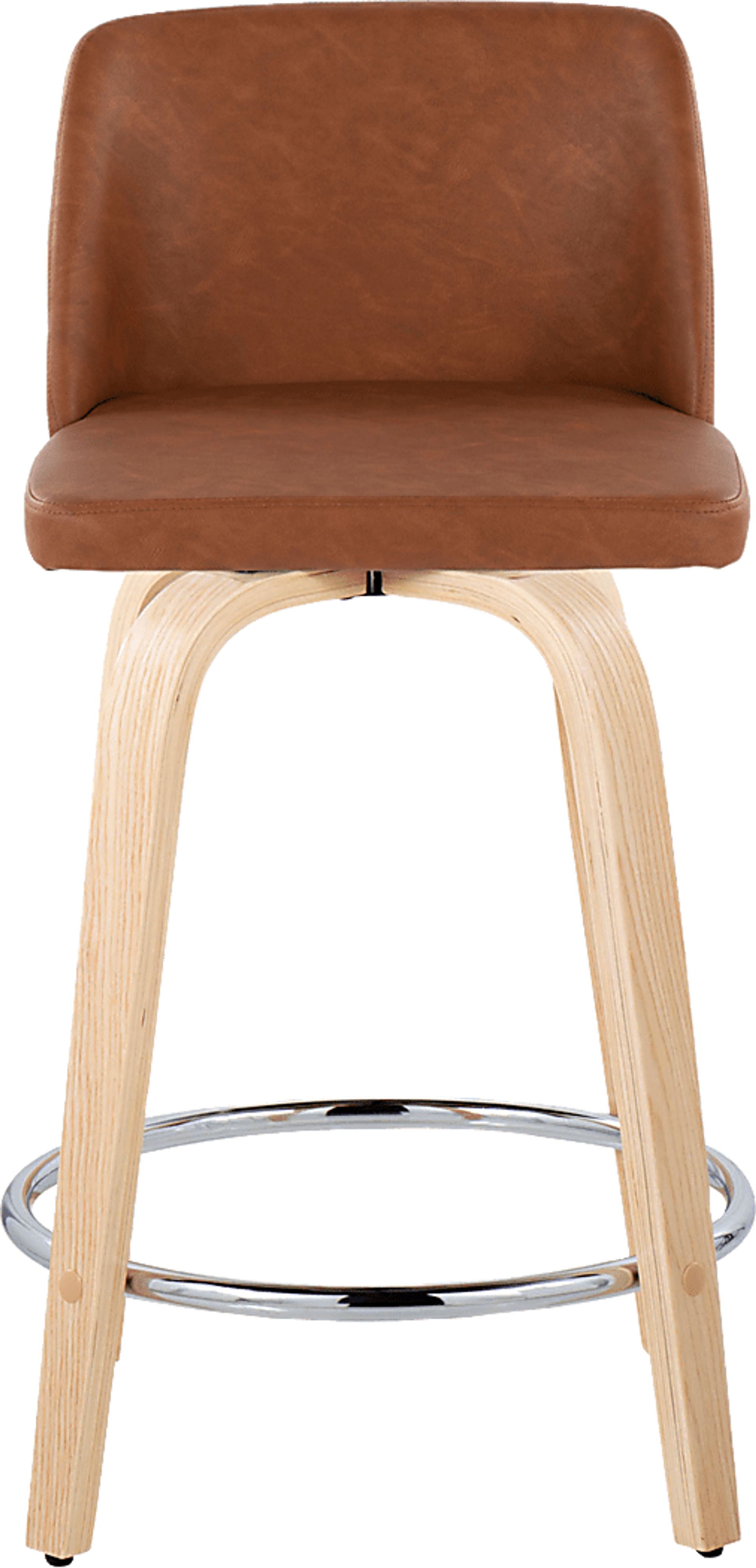 Wymering XVI Camel Swivel 24" Counter Height Stool, Set of 2 - Image 10