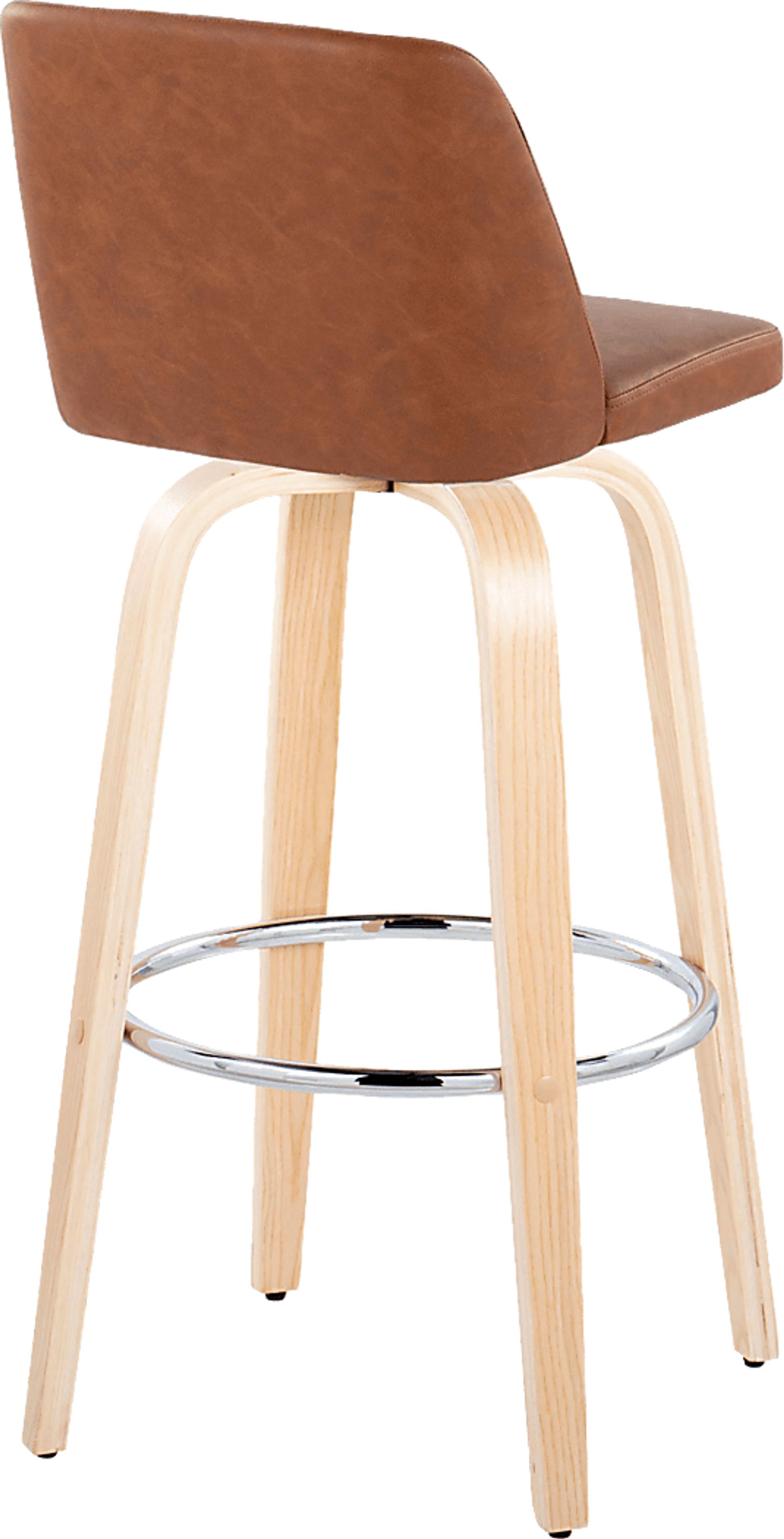 Wymering XVI Camel Swivel Barstool, Set of 2 - Image 8
