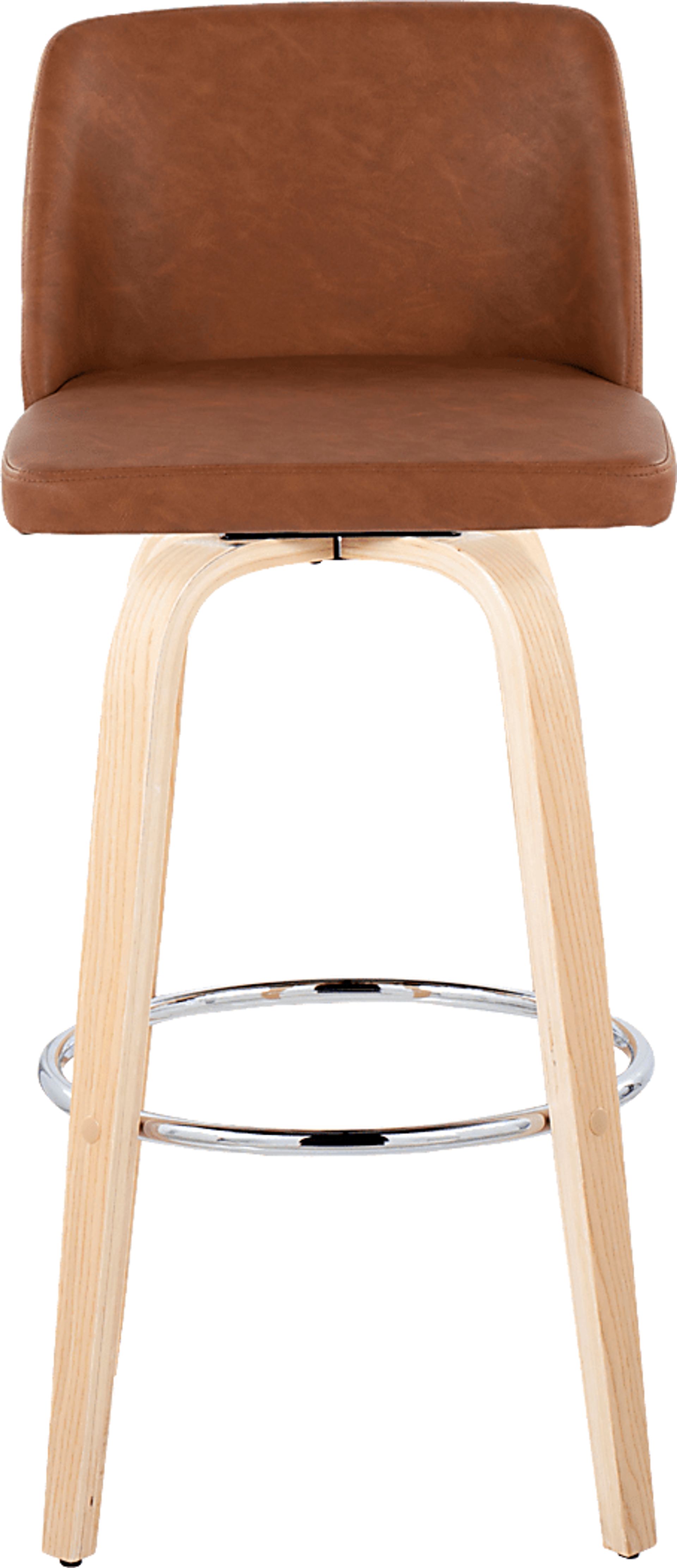 Wymering XVI Camel Swivel Barstool, Set of 2 - Image 10