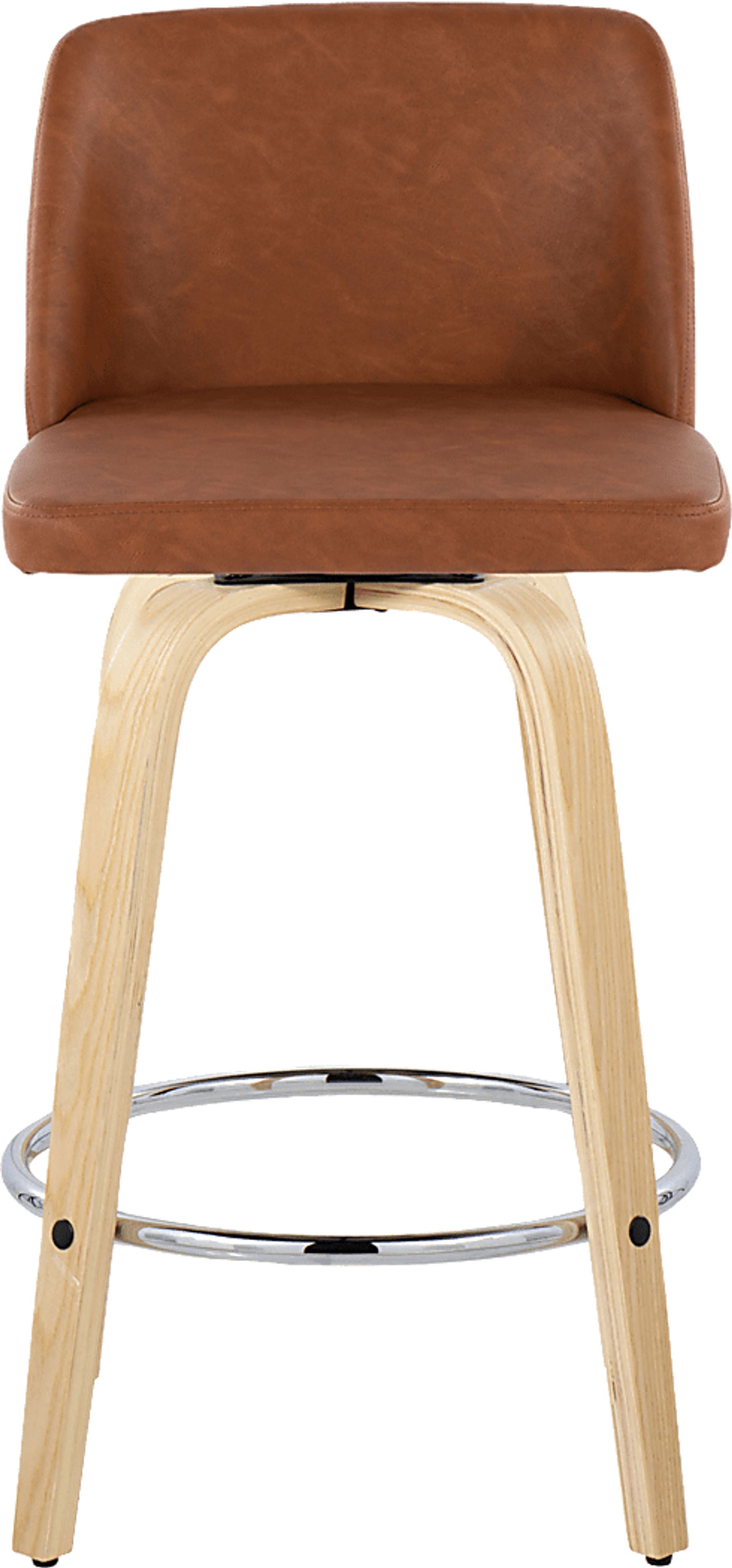 Wymering XVI Camel Swivel Counter Height Stool, Set of 2 - Image 10
