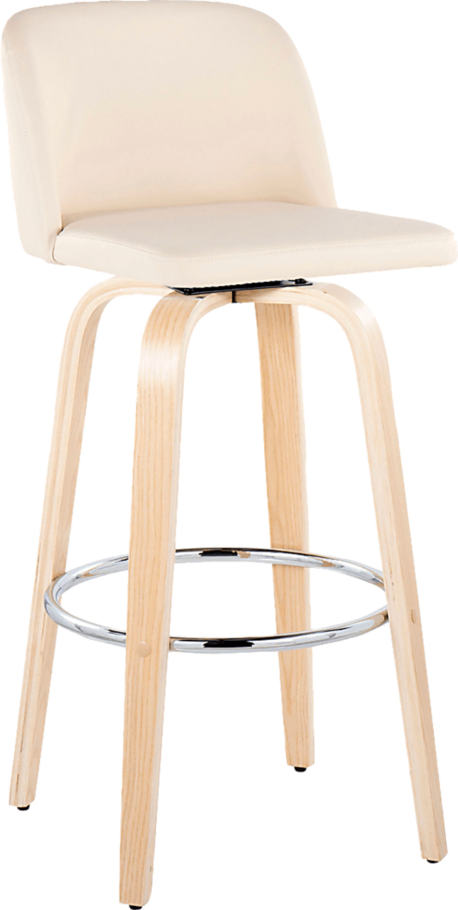 Wymering XVI Cream Swivel Barstool, Set of 2 - Image 6