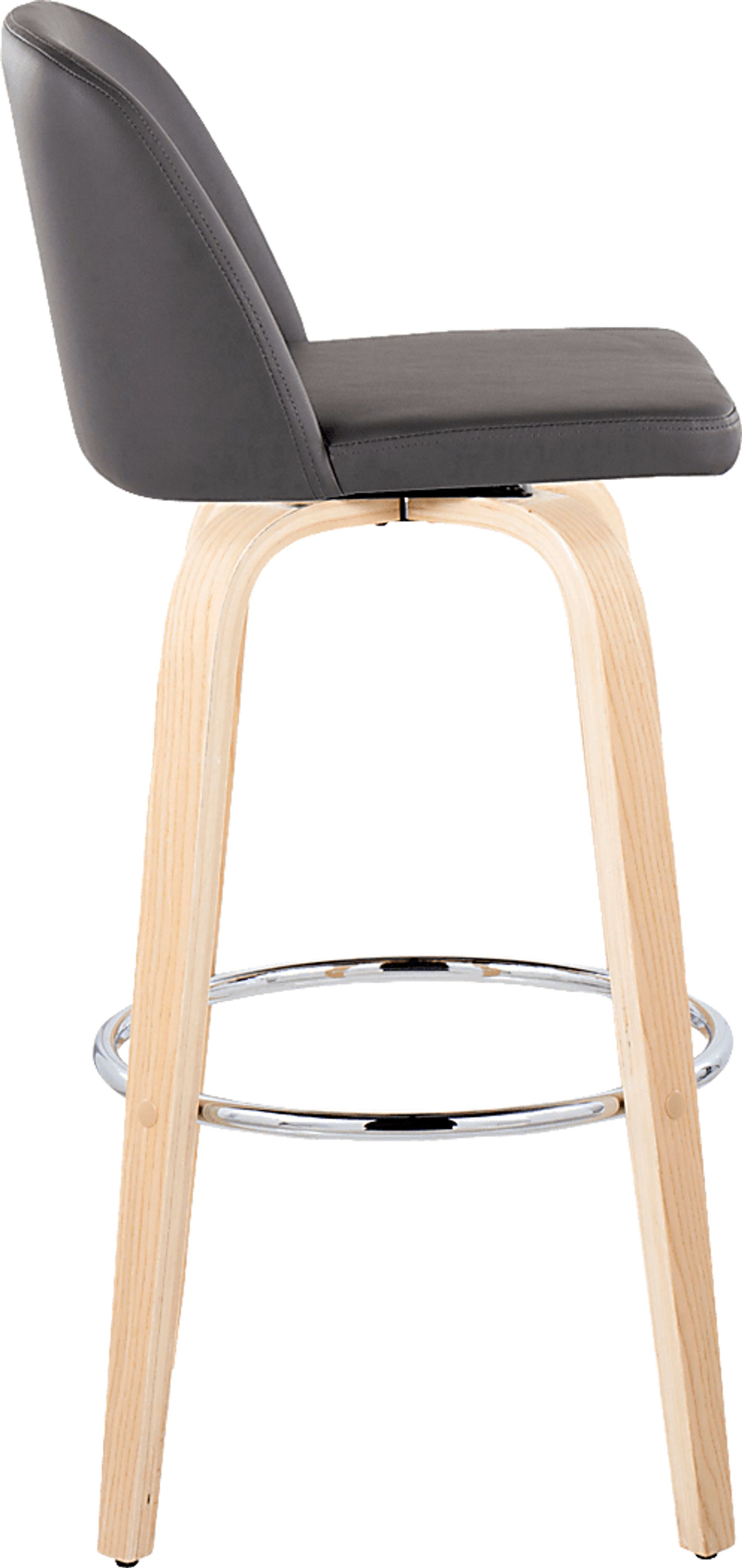 Wymering XVI Gray Swivel Barstool, Set of 2 - Image 7