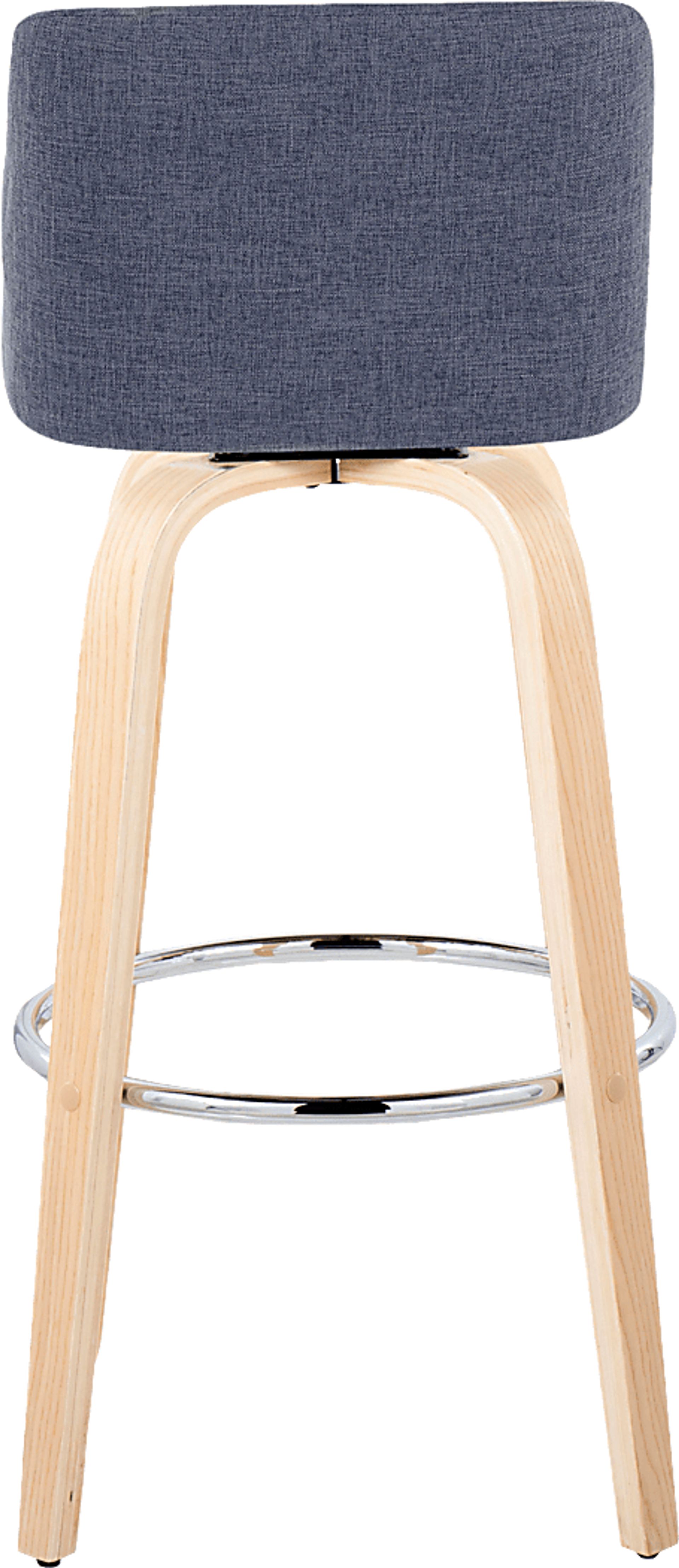 Wymering XVII Blue Swivel Barstool, Set of 2 - Image 9